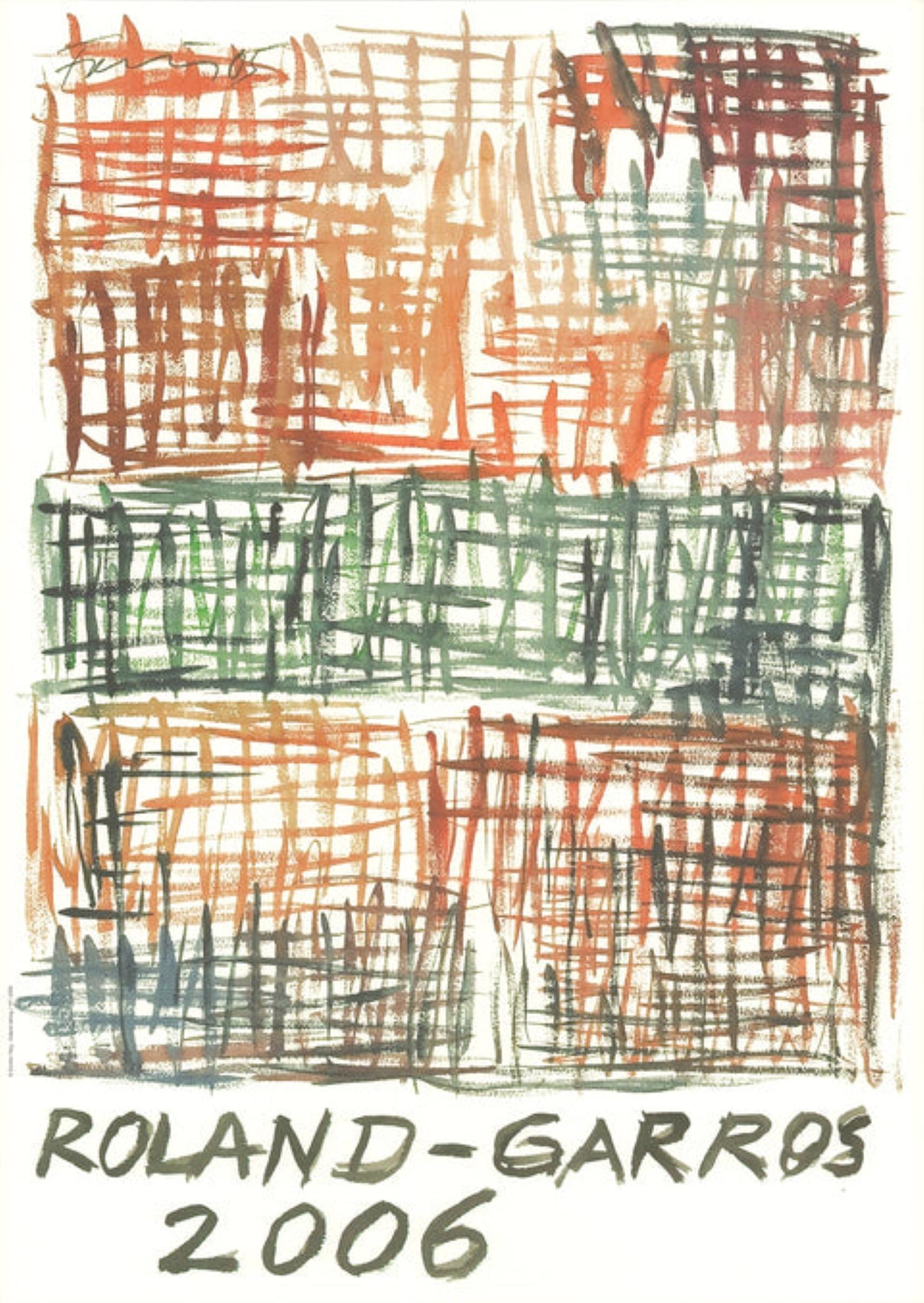 Günther Förg Abstract Print – Roland Garros French Open von Gunther Forg