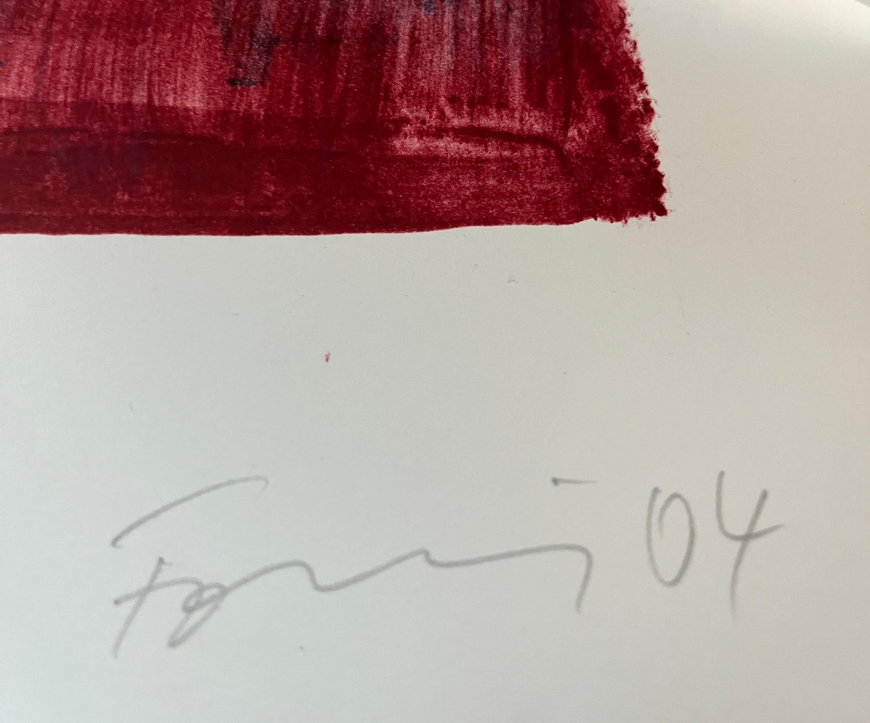 Color lithograph on Rives BFK, 2004.  Signed by the artist in pencil lower right. Numbered II/XX in pencil lower left.  One of 20 numbered artist's proofs, aside from the regular edition of 60.  Printed by Stoob Steindruck, St Gallen, Switzerland