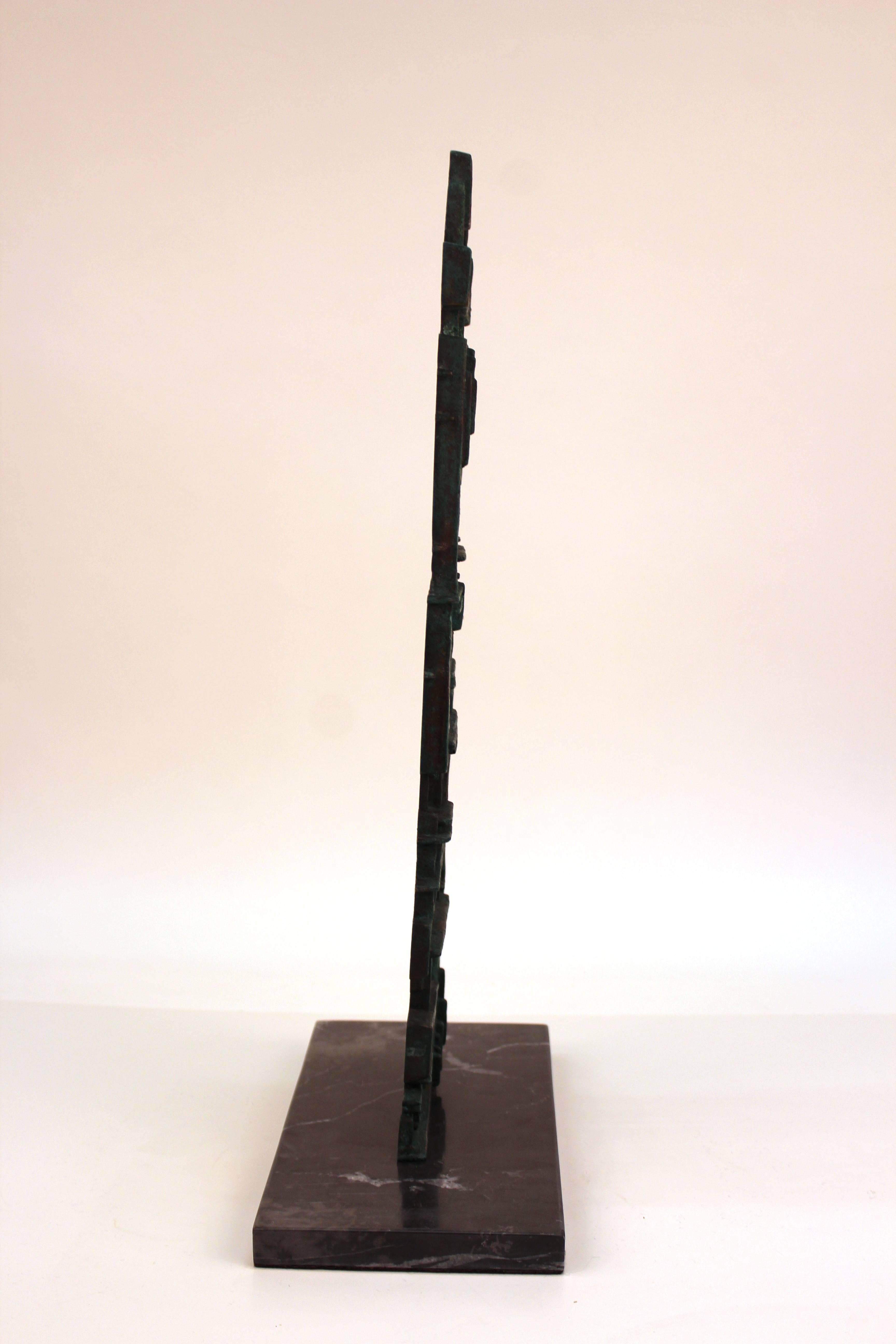 Gunther Gerzso Bronze Abstract Sculpture on Marble Base In Good Condition In New York, NY