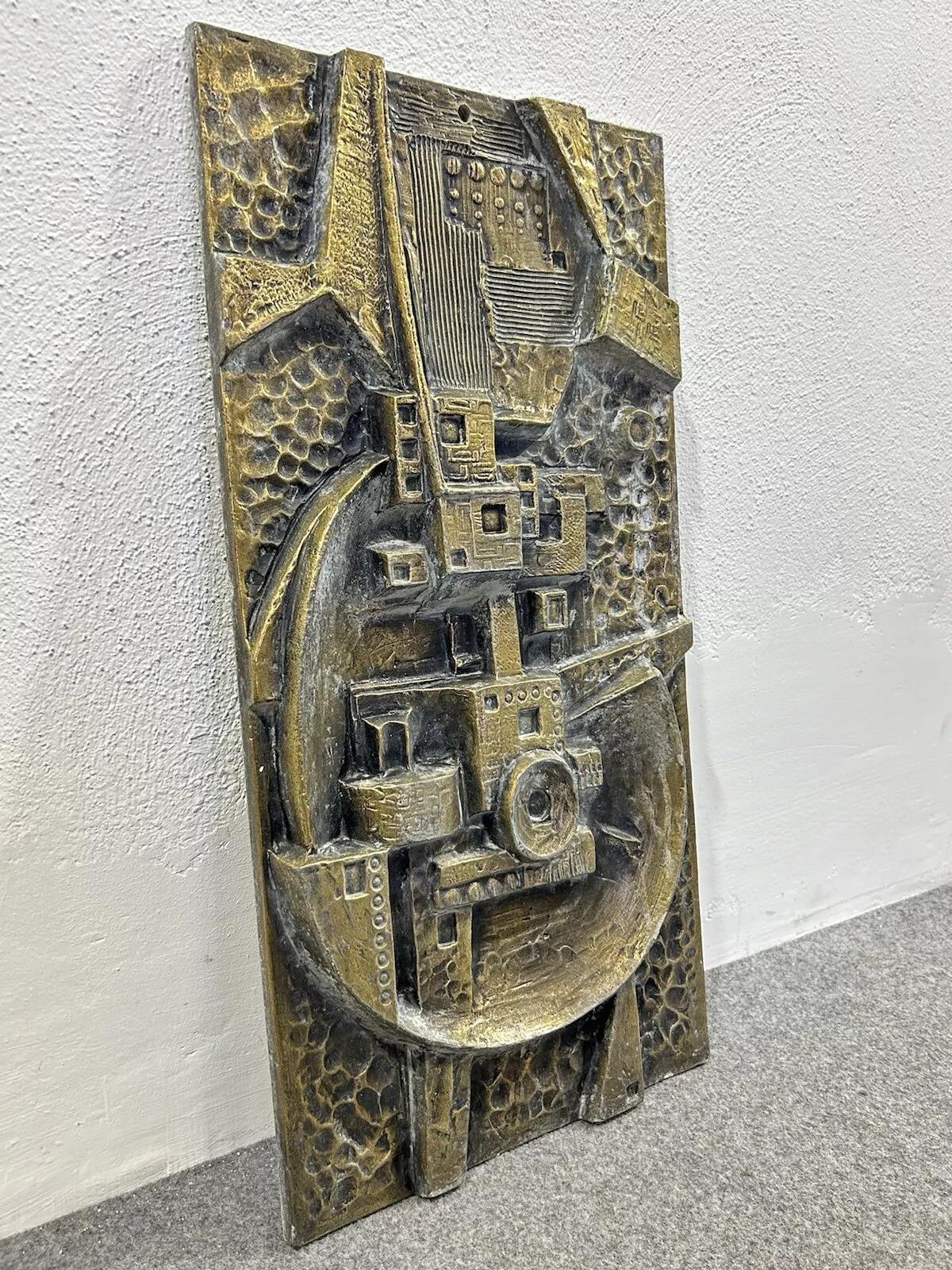 Gunther Gerzso Mexican Modernist Master Silvered Cast Abstract Sculpture Relief In Good Condition In Taranto, IT