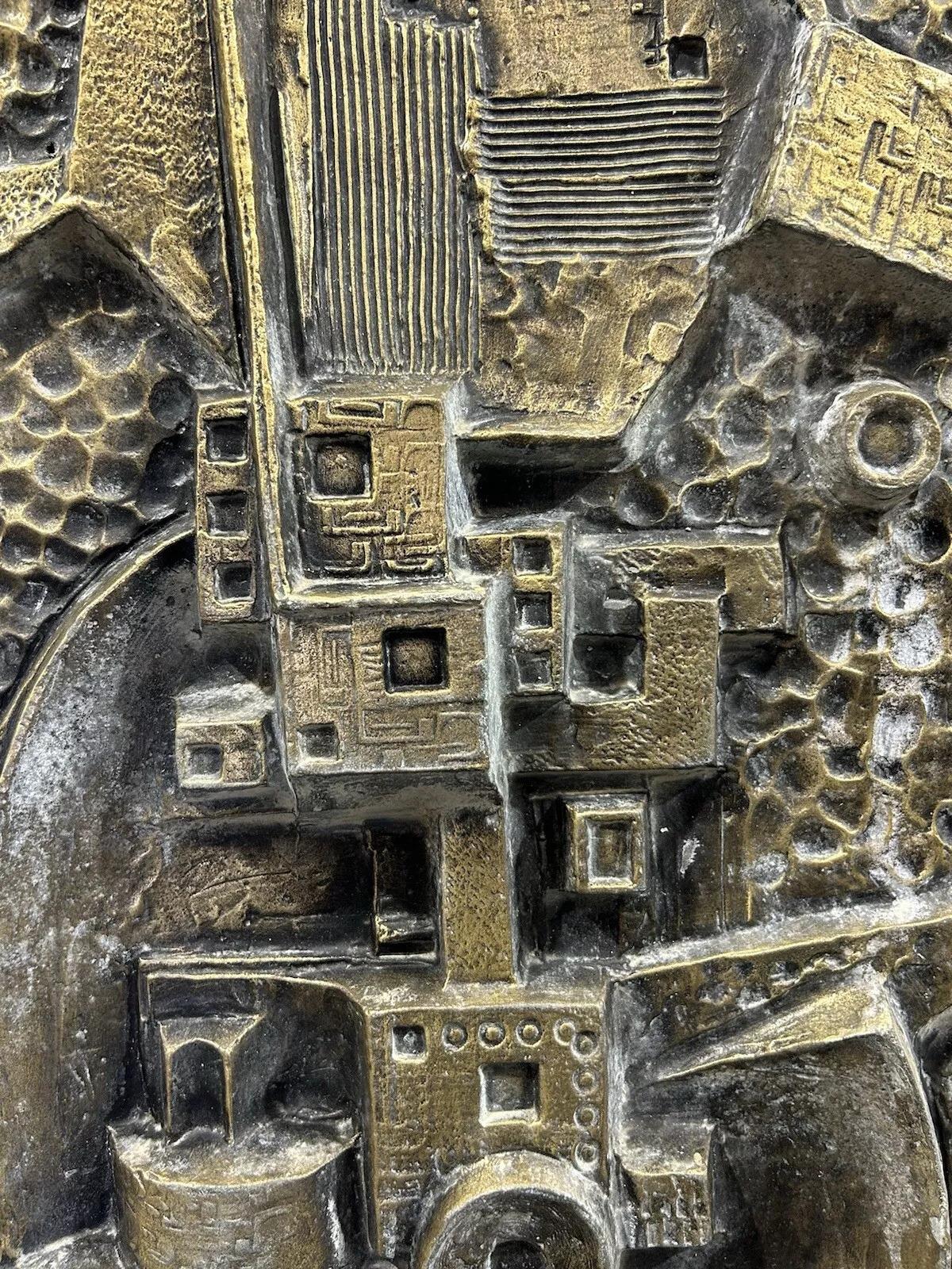 Gunther Gerzso Mexican Modernist Master Silvered Cast Abstract Sculpture Relief 3
