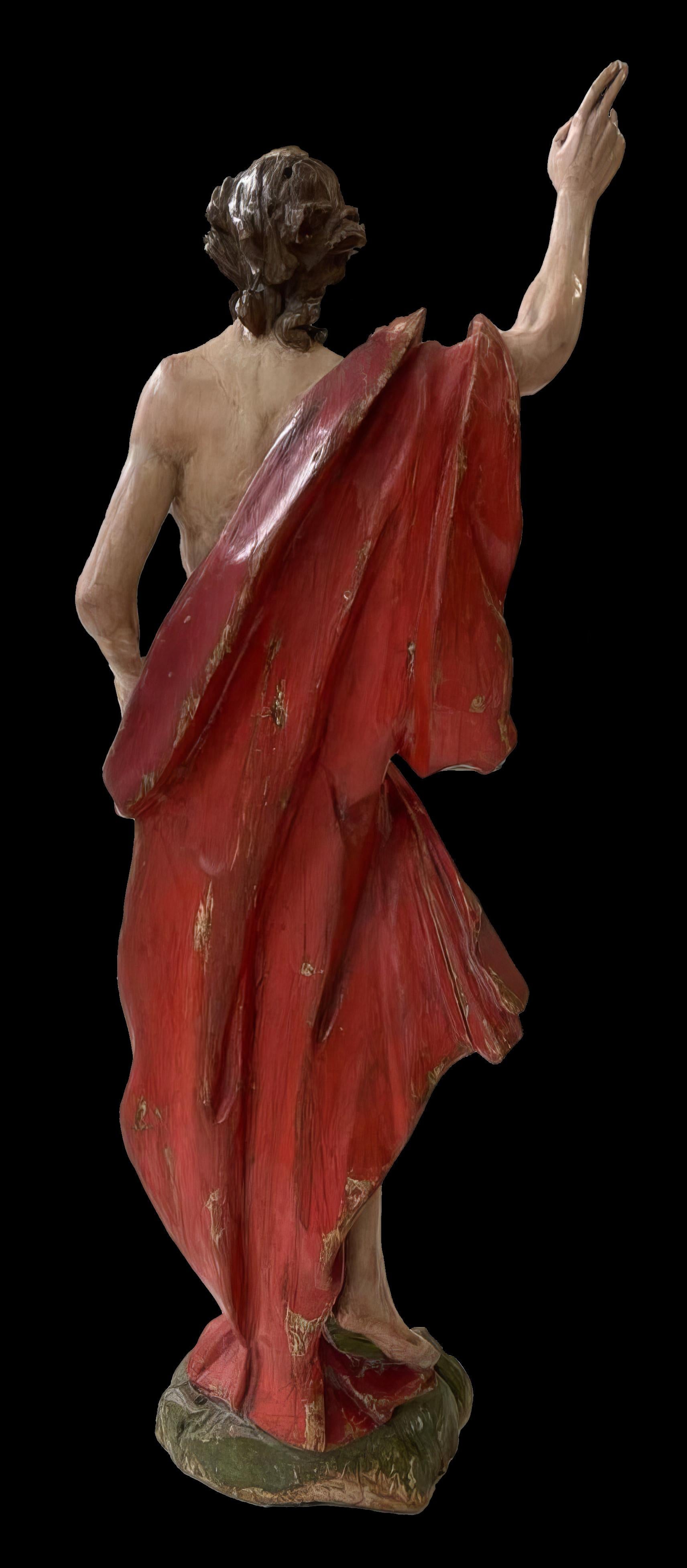 The Resurrection of Christ, polychrome wood carved sculpture. German Rococo. - Sculpture by Gunther Ignaz Franz
