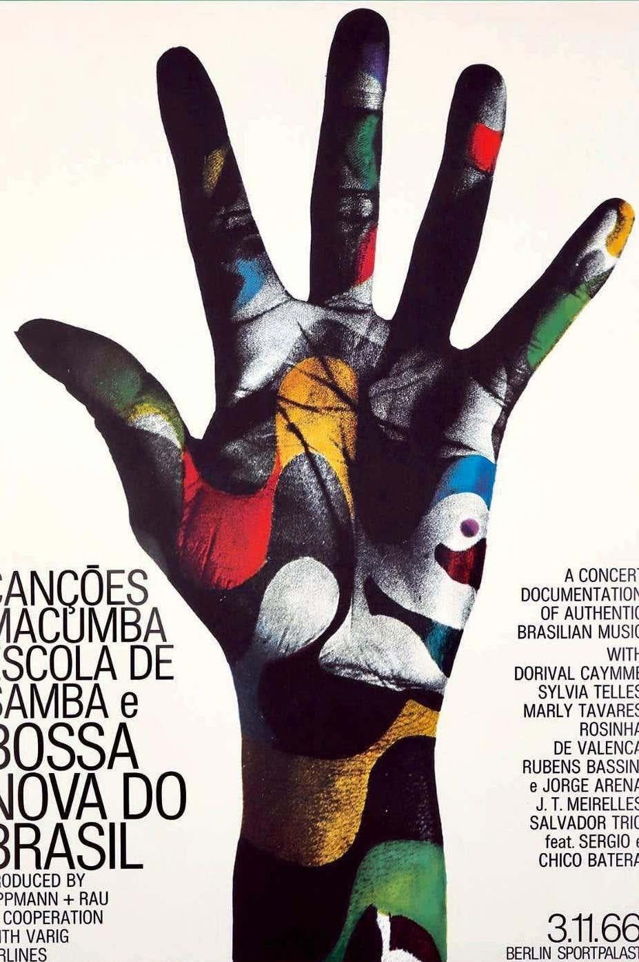 Bossa Nova do Brasil by Gunther Kieser 1966:
Keiser's extraordinary posters are the result of creating images from solid forms, like sculpture or collage, which he then photographs. A great music lover, he was fortunate to become associated with