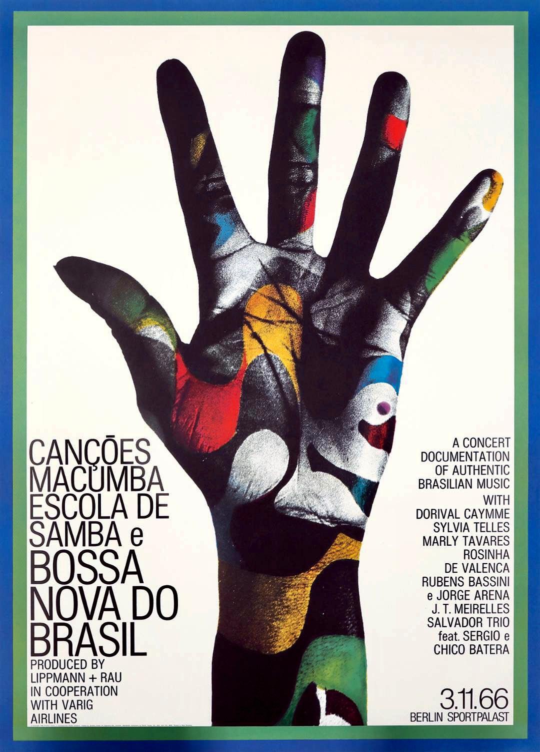 Günther Kieser Abstract Print - Gunther Kieser Bossa Nova do Brasil poster 1966