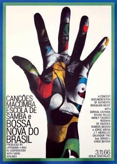 Vintage Gunther Kieser Bossa Nova do Brasil poster 1966