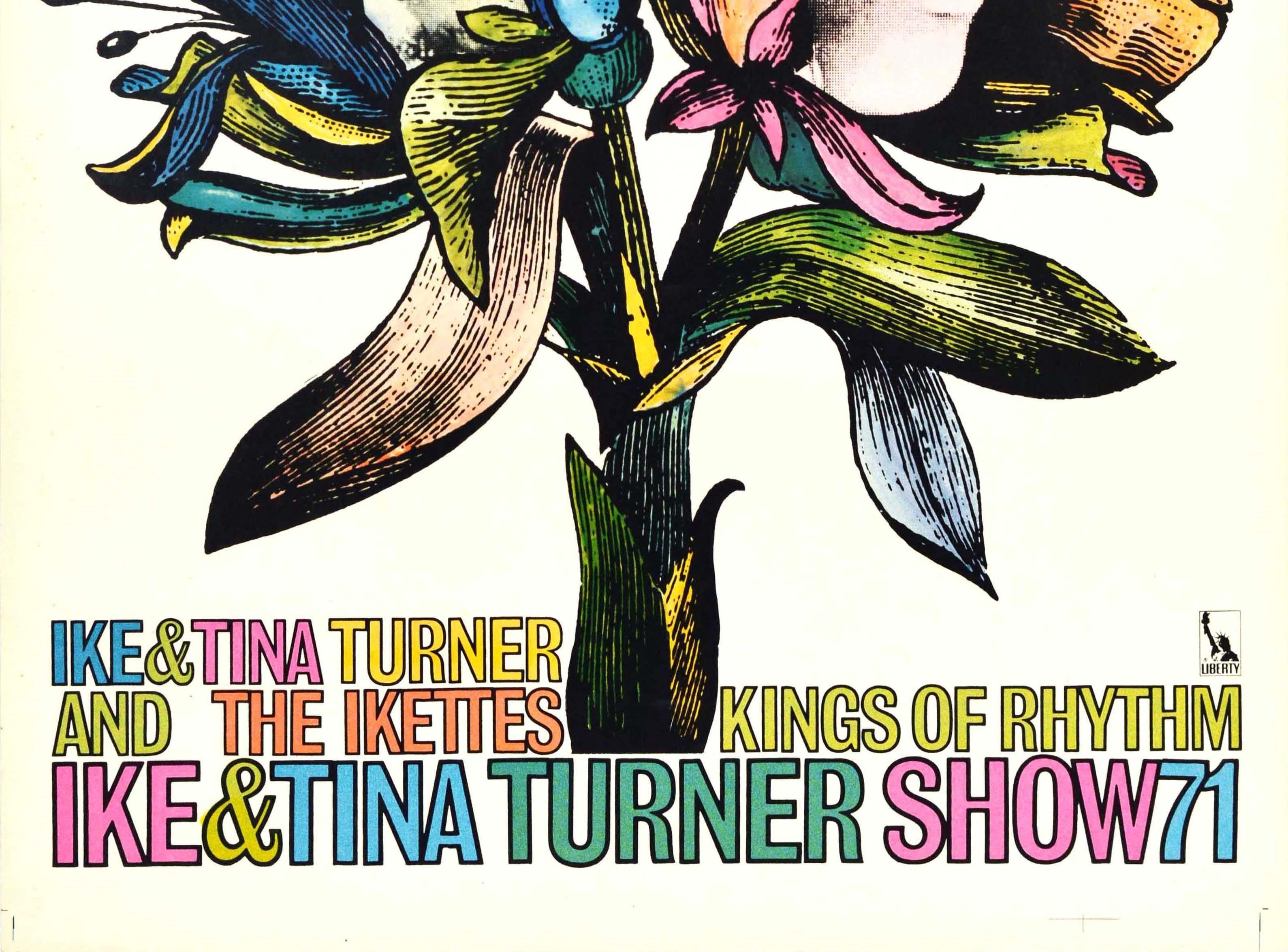 Poster originale d'epoca Ike e Tina Turner Show 71 Workin' Together Music Album - Print Beige di Günther Kieser