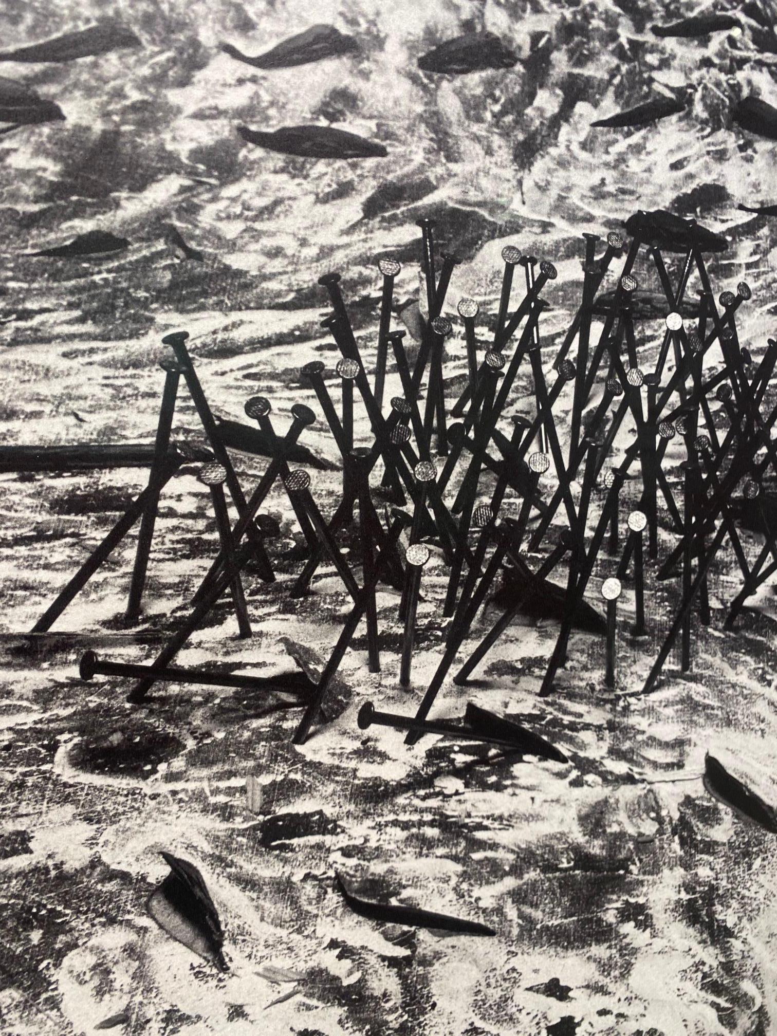1981 - opera d'arte contemporanea astratta di Günther Uecker ZERO arte con chiodi in vendita 3