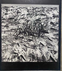 1981 - opera d'arte contemporanea astratta di Günther Uecker ZERO arte con chiodi
