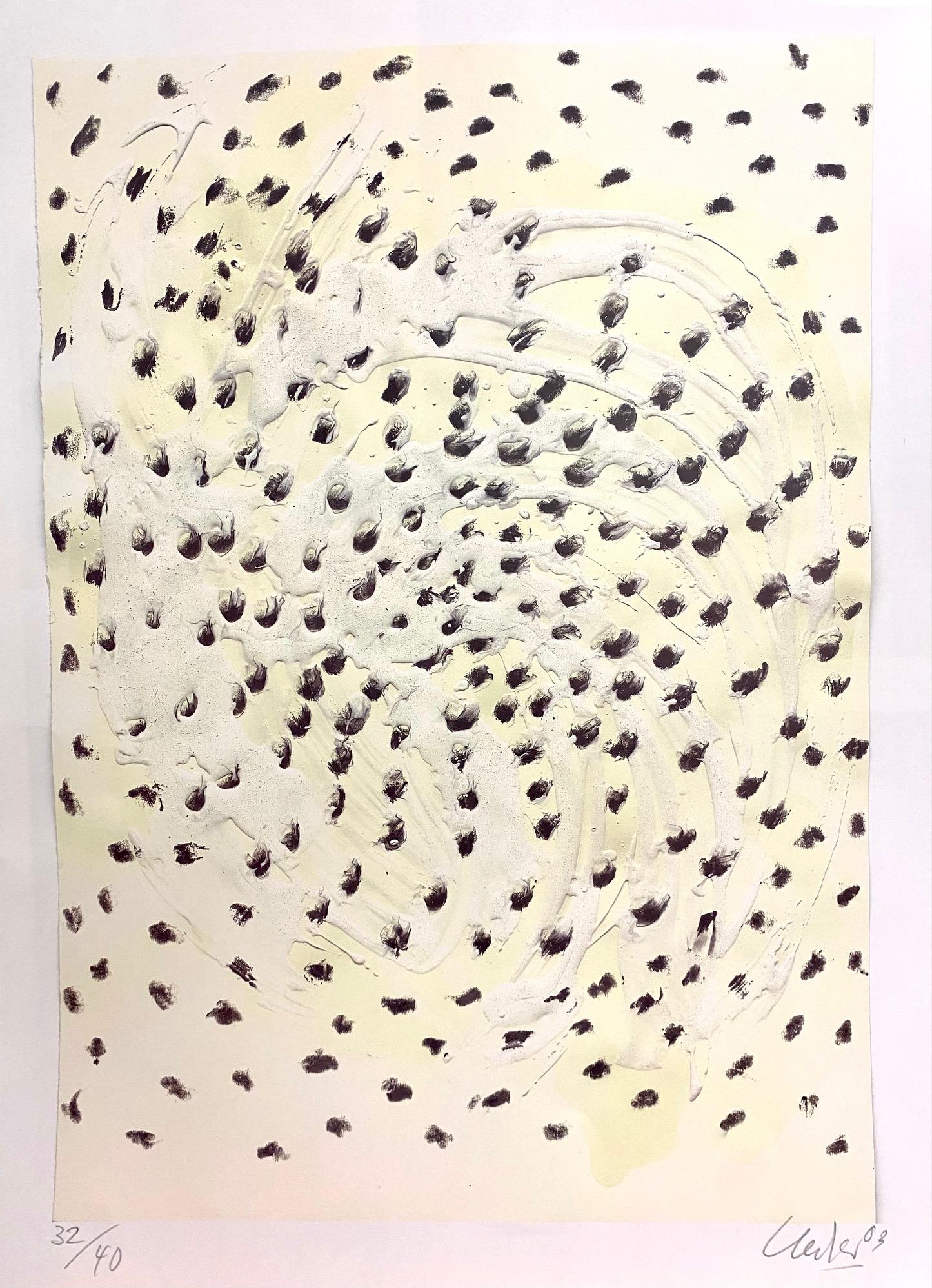 Cosmos - opera d'arte contemporanea astratta e minimalista di Günther Uecker ZERO in vendita 1