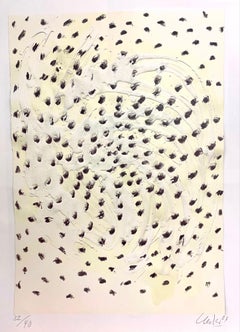 Cosmos - obra de arte abstracta minimalista contemporánea de Günther Uecker ZERO