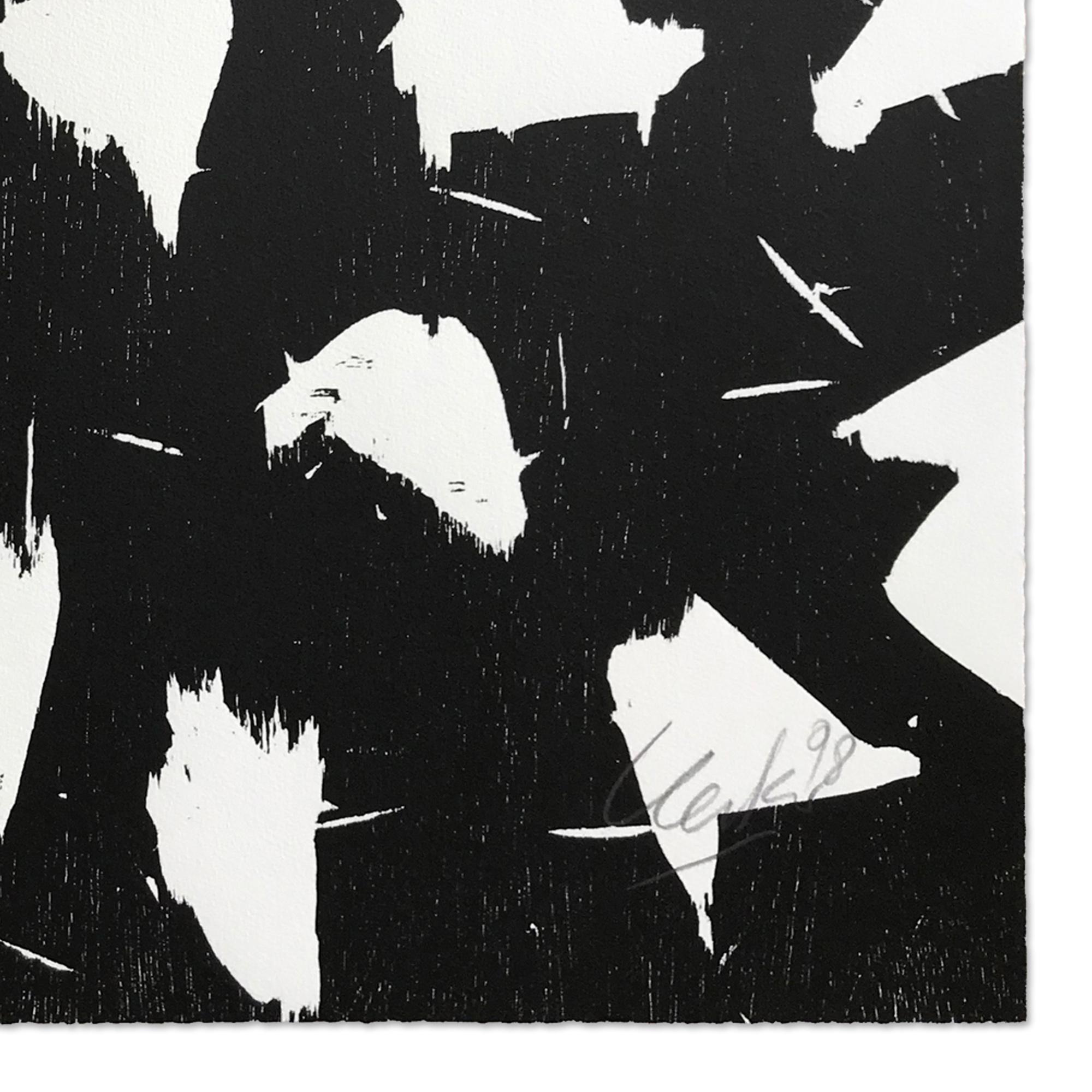 Günther Uecker, Lichtungen III: xilografía, arte abstracto, cero, impresión firmada en venta 1