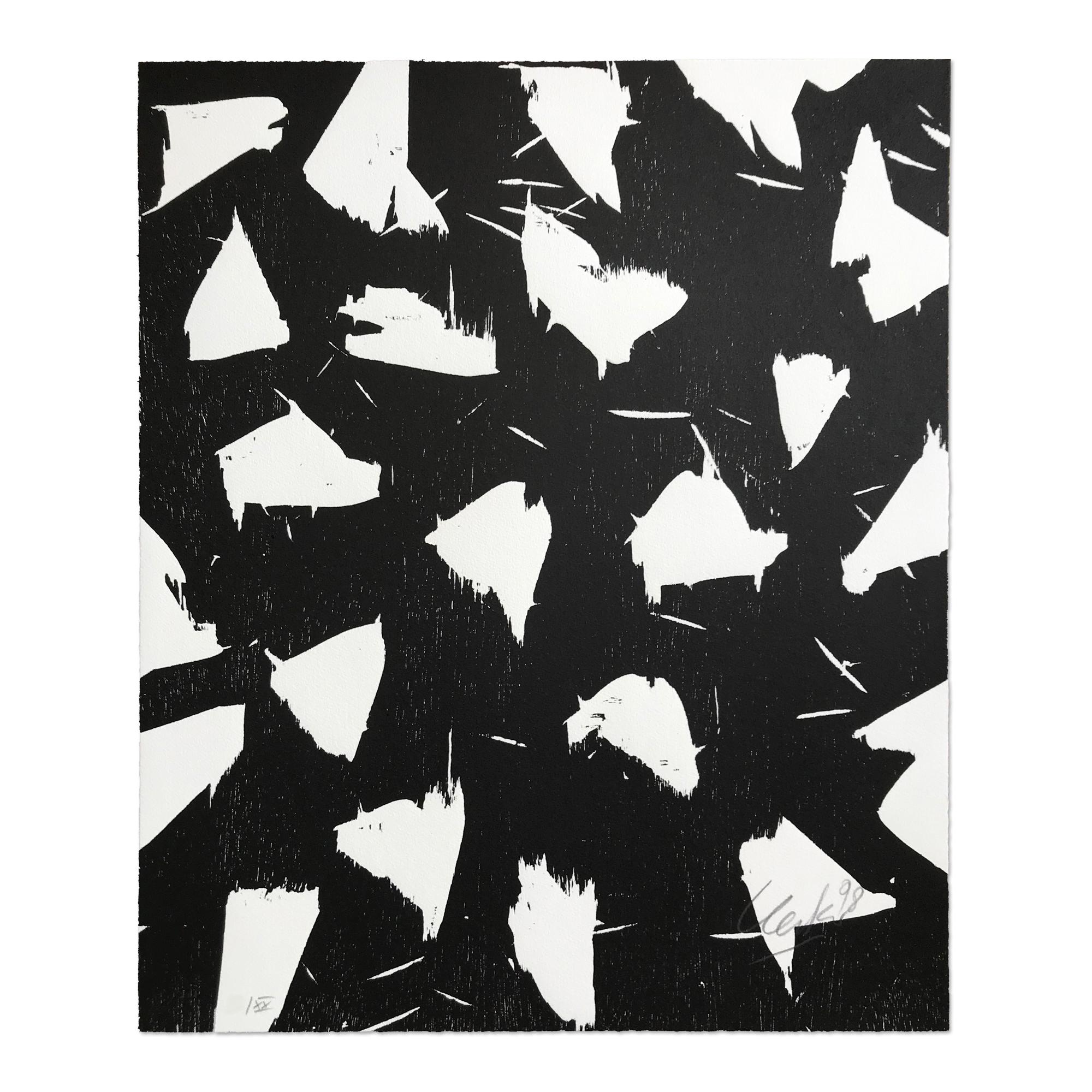 Günther Uecker, Lichtungen III: Woodcut, Abstract Art, Zero, Signed Print
