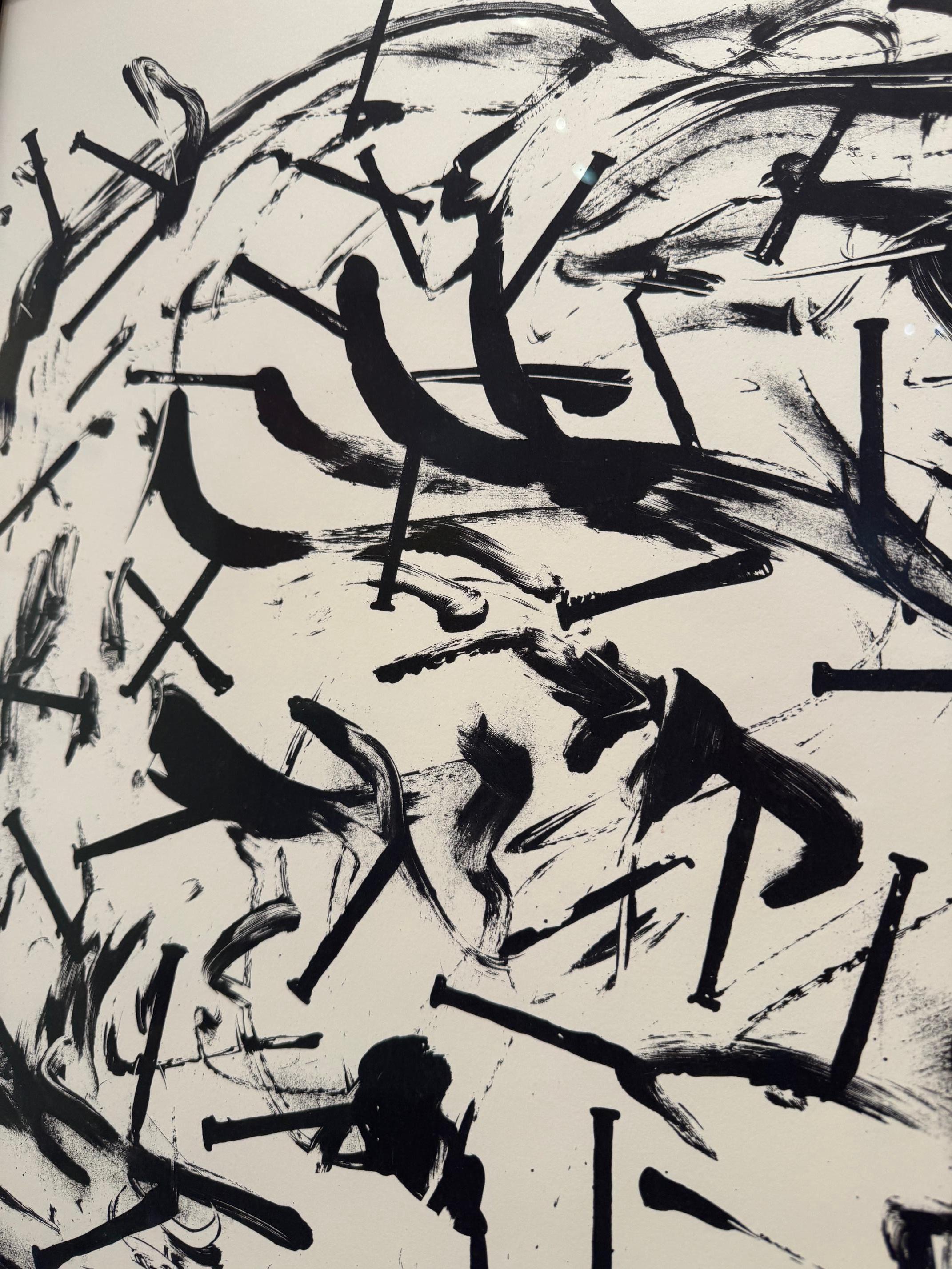HIOB - abstract contemporary artwork by Günther Uecker ZERO art For Sale 1