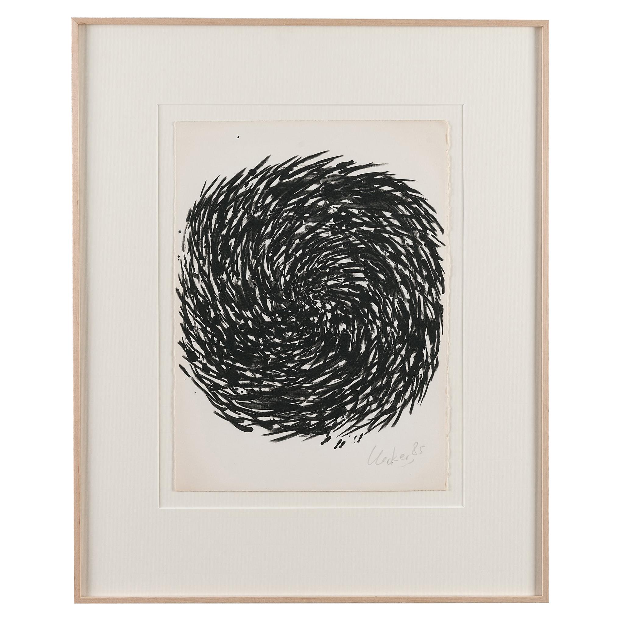 Günther Uecker Spiral, Original Lithograph, Signed and Numbered