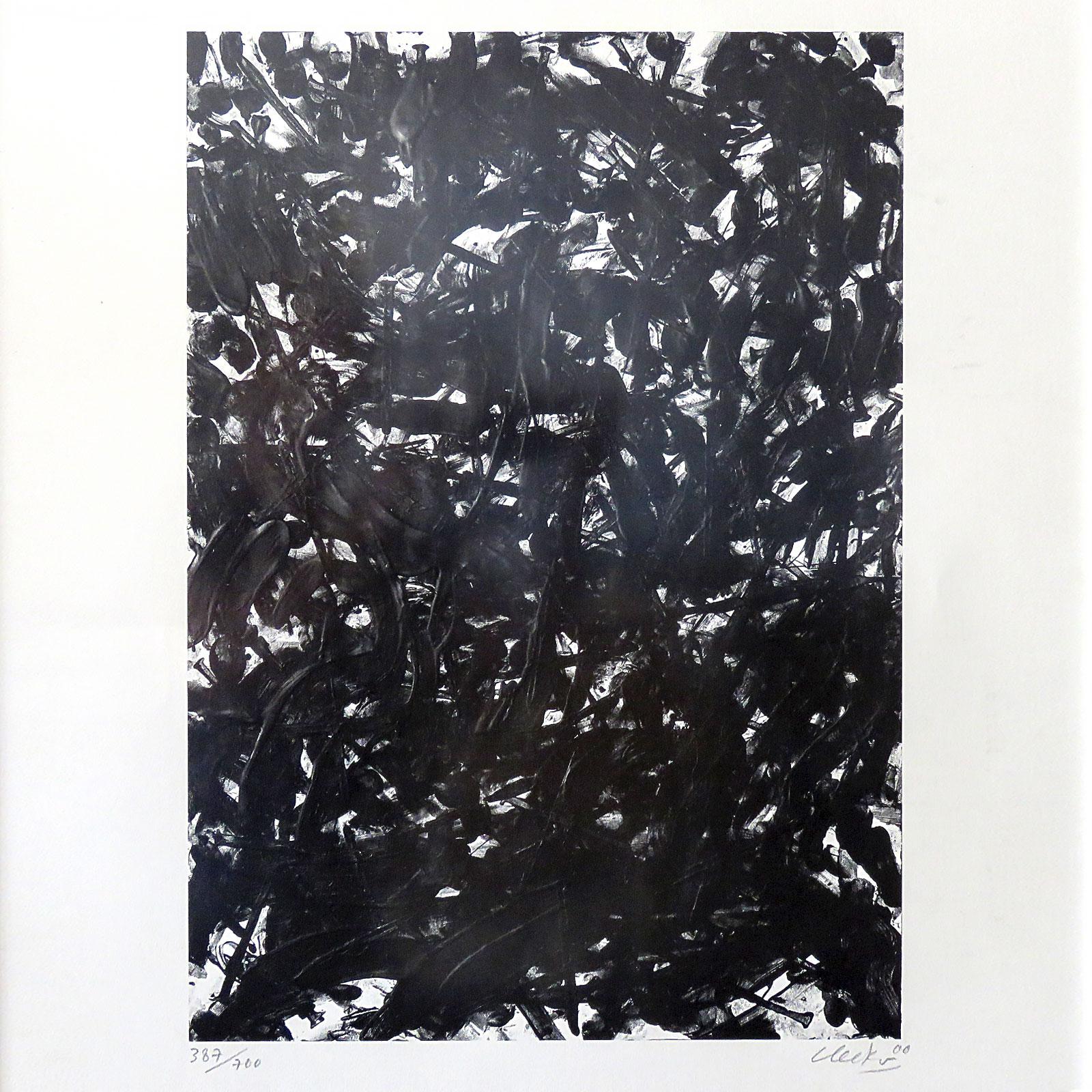Wonderful part two of a set of original screen prints on hand-made Japanese paper by German sculptor, op artist and installation artist Günther Uecker (born 1930) called 