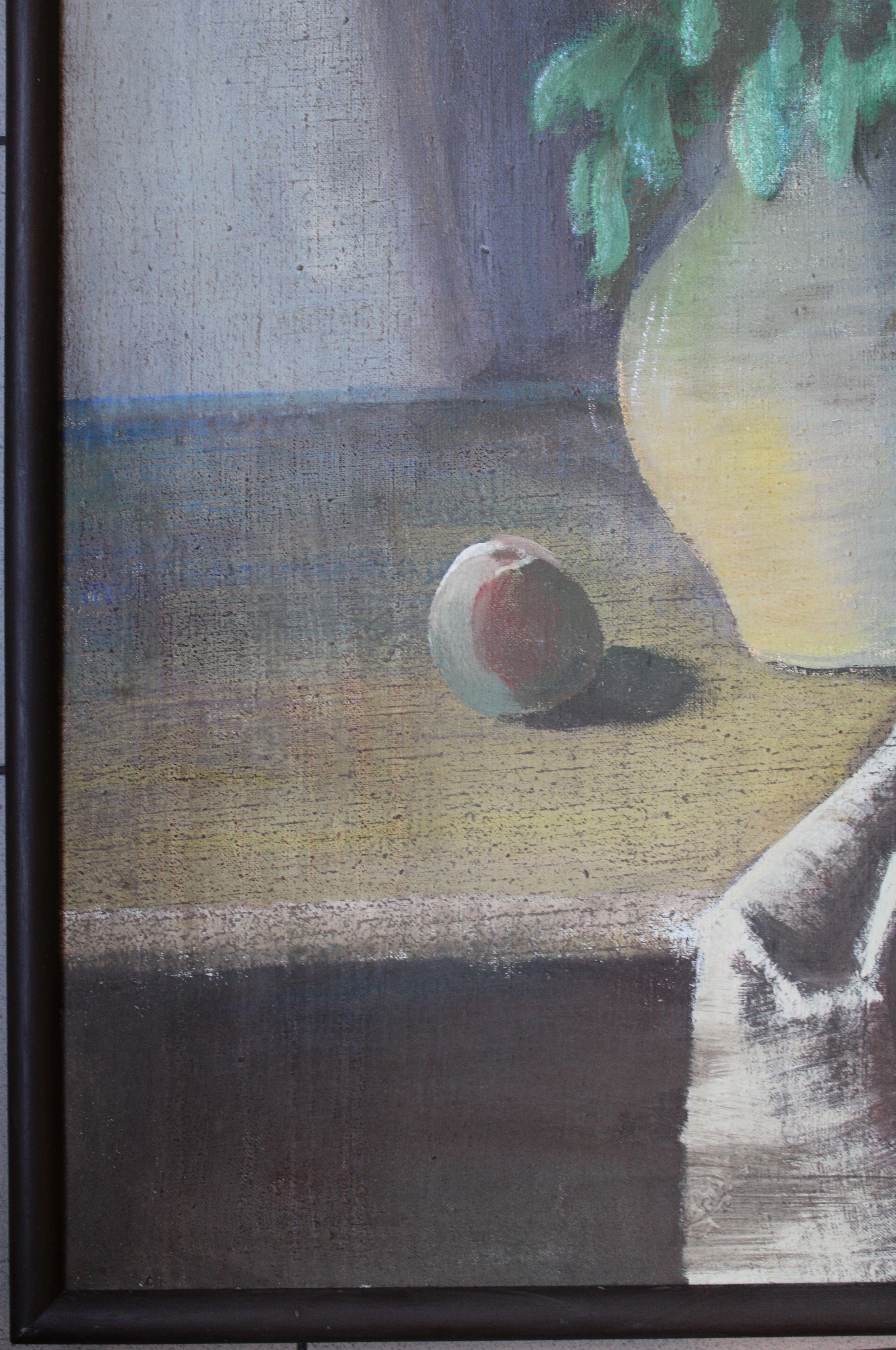Das Leben mit Blumen ist lebendig. Ölgemälde auf Leinwand, 110x80 cm im Angebot 2