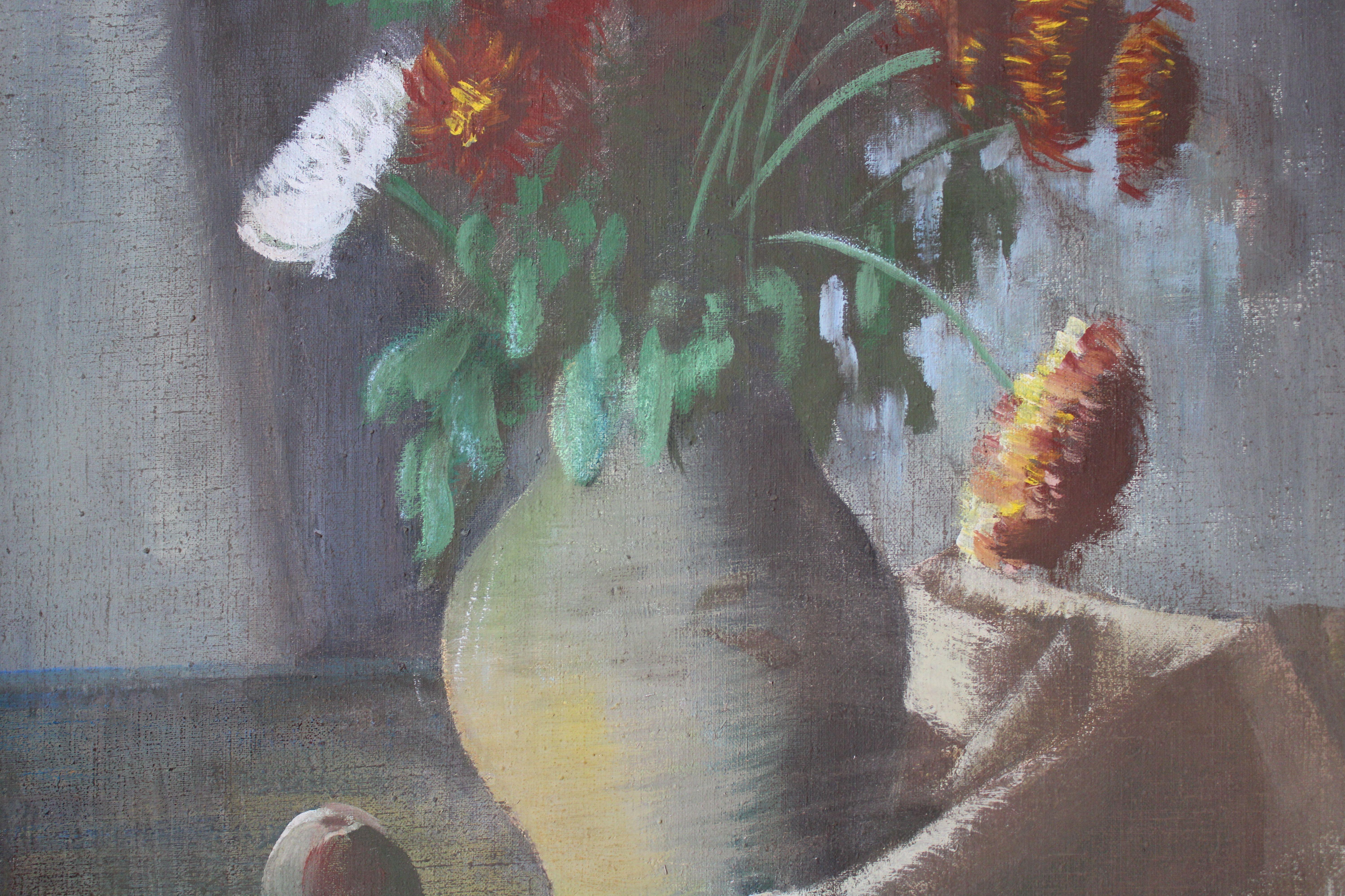 Still life with flowers. Oil on canvas, 110x80 cm For Sale 1
