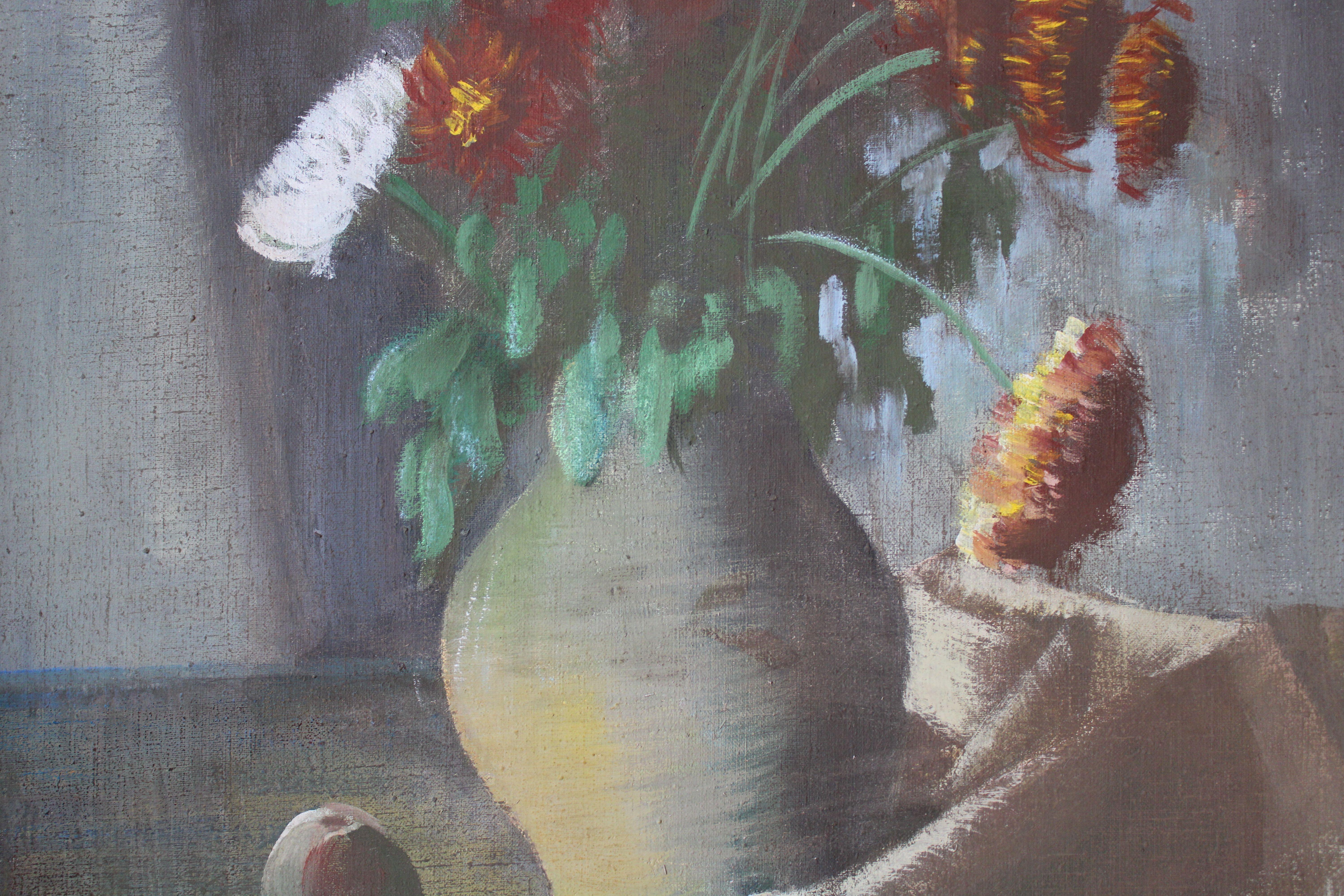 Das Leben mit Blumen ist lebendig. Ölgemälde auf Leinwand, 110x80 cm im Angebot 3