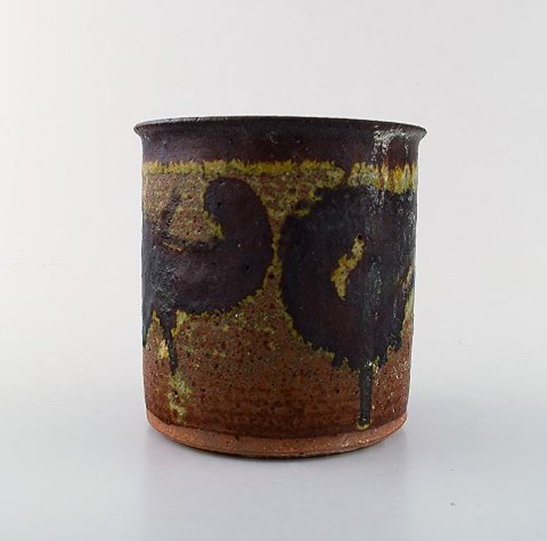 Scandinavian Modern Gunver Bilde Sørensen, Danish Ceramist, Unique Ceramic Jar