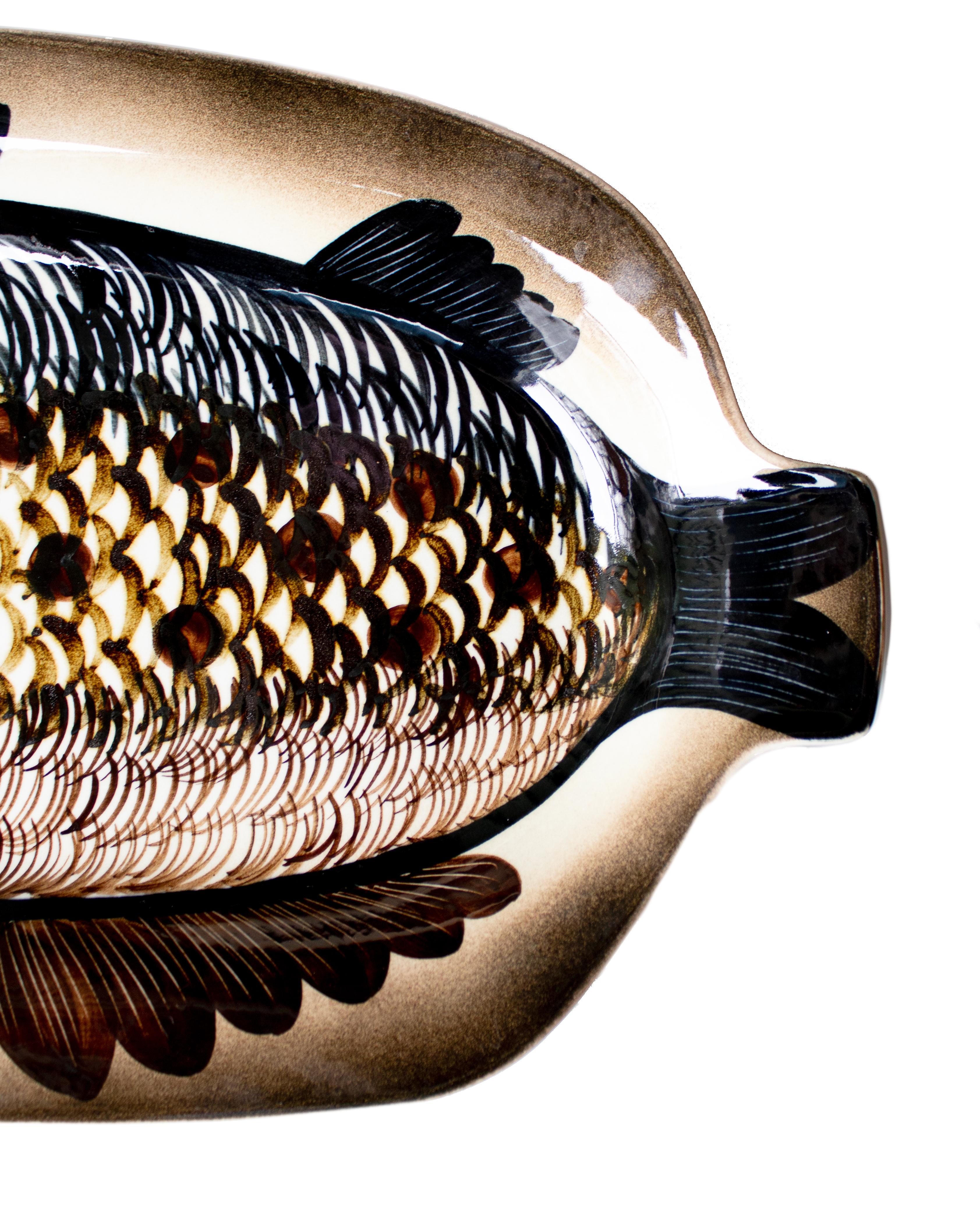 Gunvor Olin-Grönqvist for Arabia Ateljé, Large Hand-Painted Fish