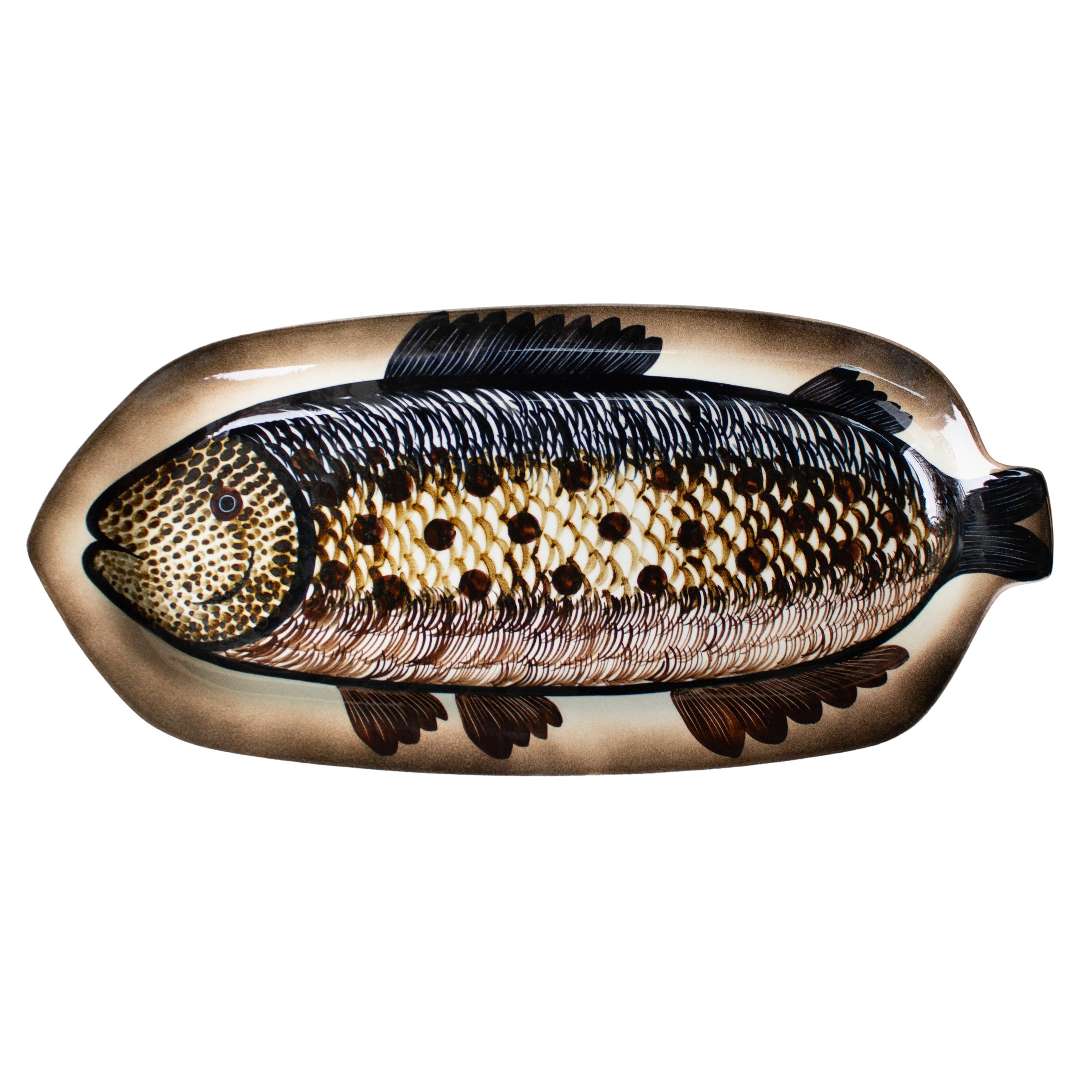Gunvor Olin-Grönqvist for Arabia Ateljé, Large Hand-Painted Fish