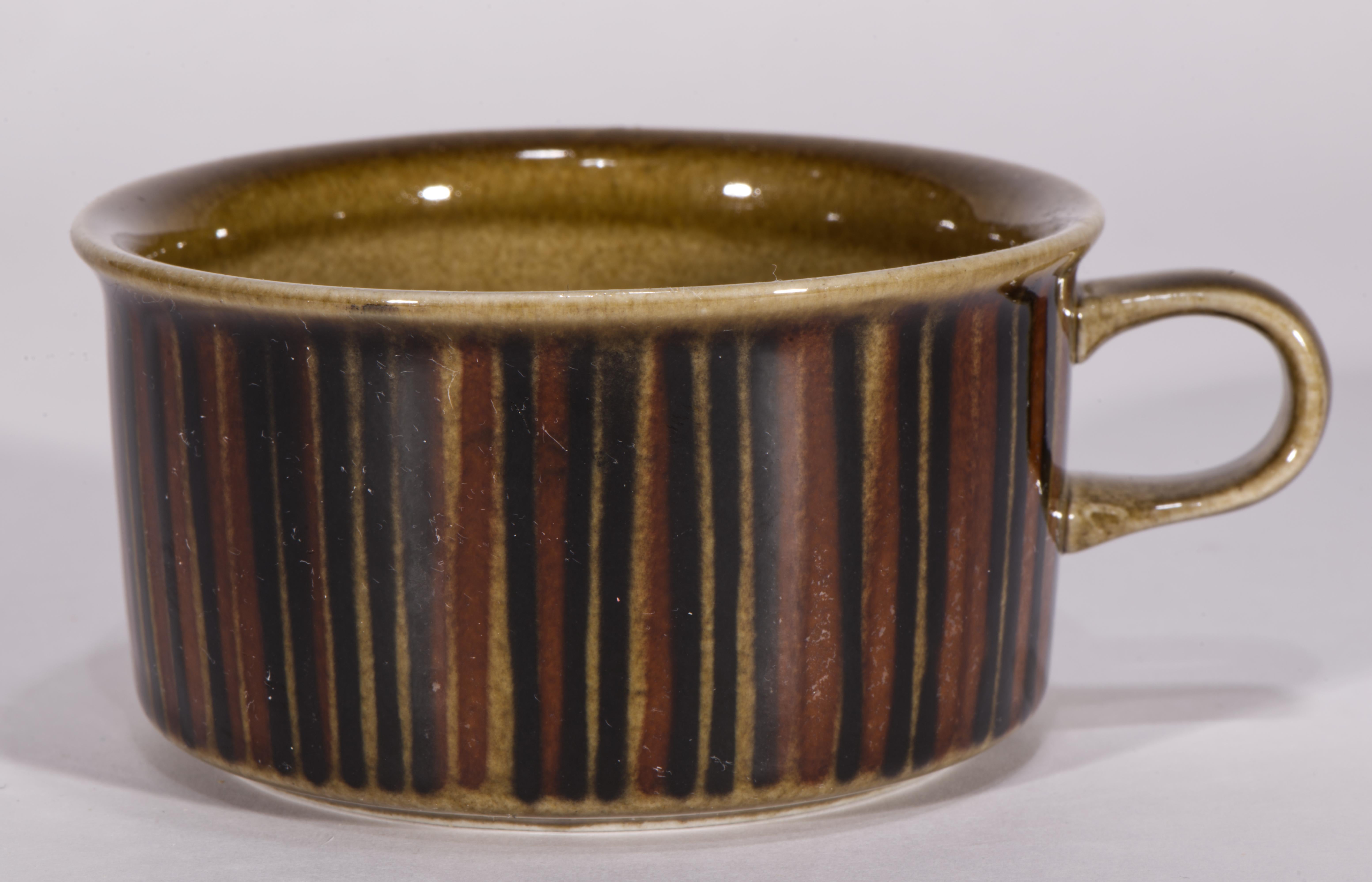 Glazed Gunvor Olin-Grönqvist for Arabia Kosmos Tea Service for 4, Finland 1962-1976 For Sale