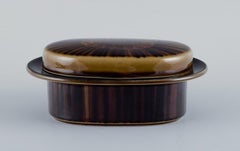 Gunvor Olin-Grönqvist for Arabia. Rare "Cosmos" butter dish in stoneware