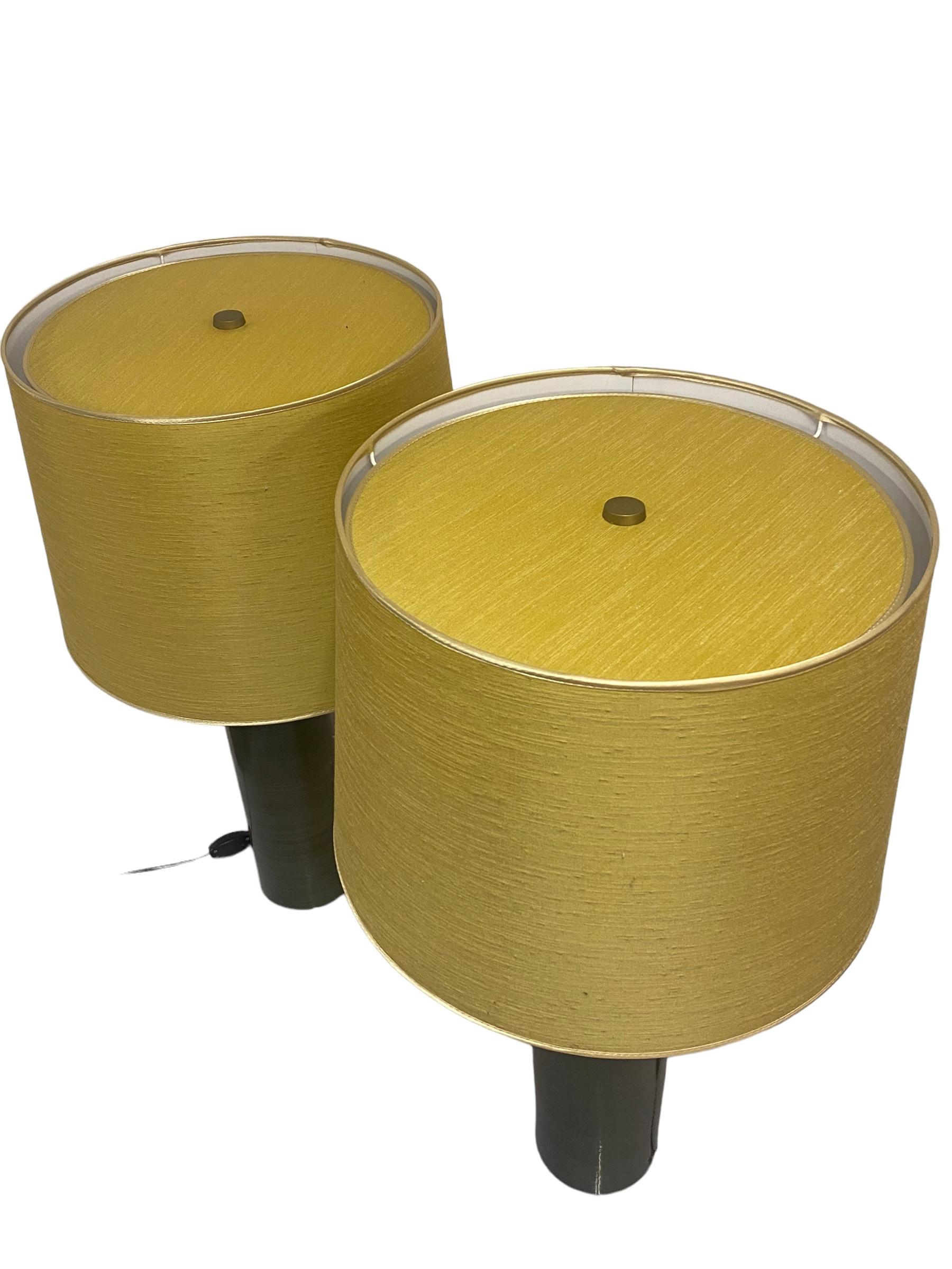Scandinavian Modern Gunvor Olin-Grönqvist Sizable Pair of Table Lamps, Arabia For Sale