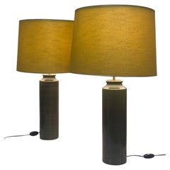 Vintage Gunvor Olin-Grönqvist Sizable Pair of Table Lamps, Arabia