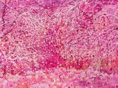 Mysterious & Romantic Nature Scenes Pink, White In Abstract Expression