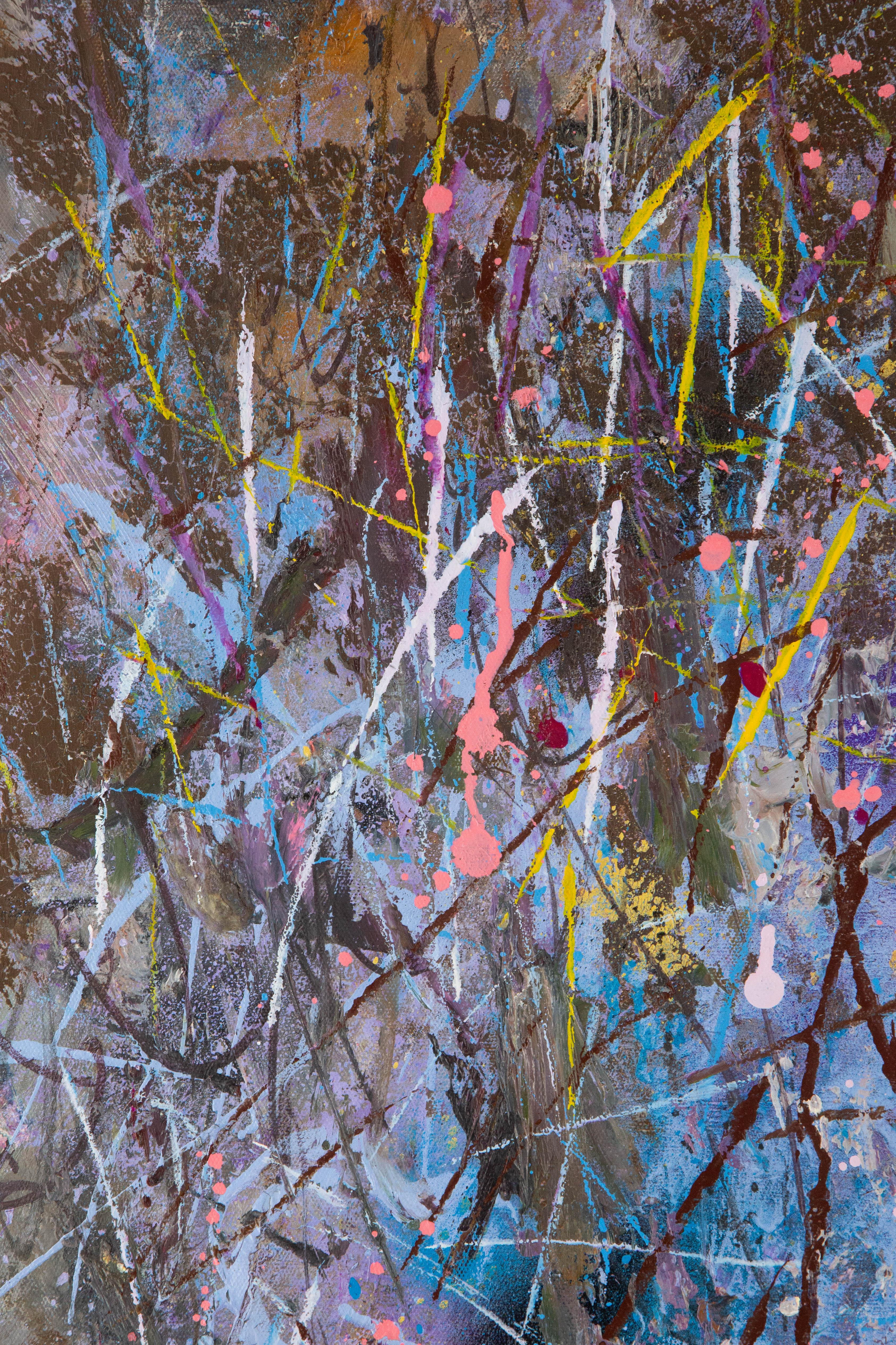 Guohua Meng Floral Original Mixed Media 