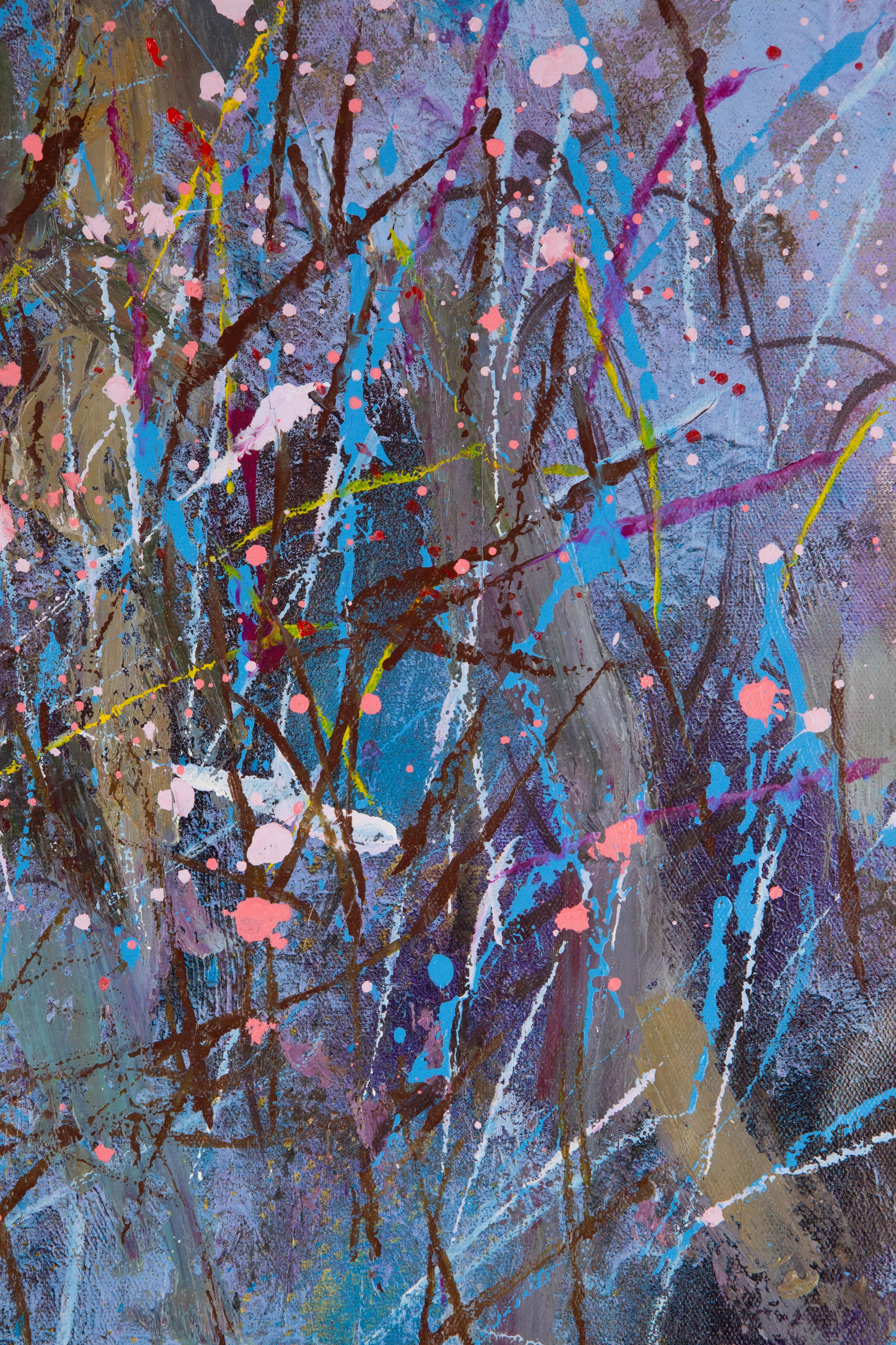 Guohua Meng Floral Original Mixed Media 