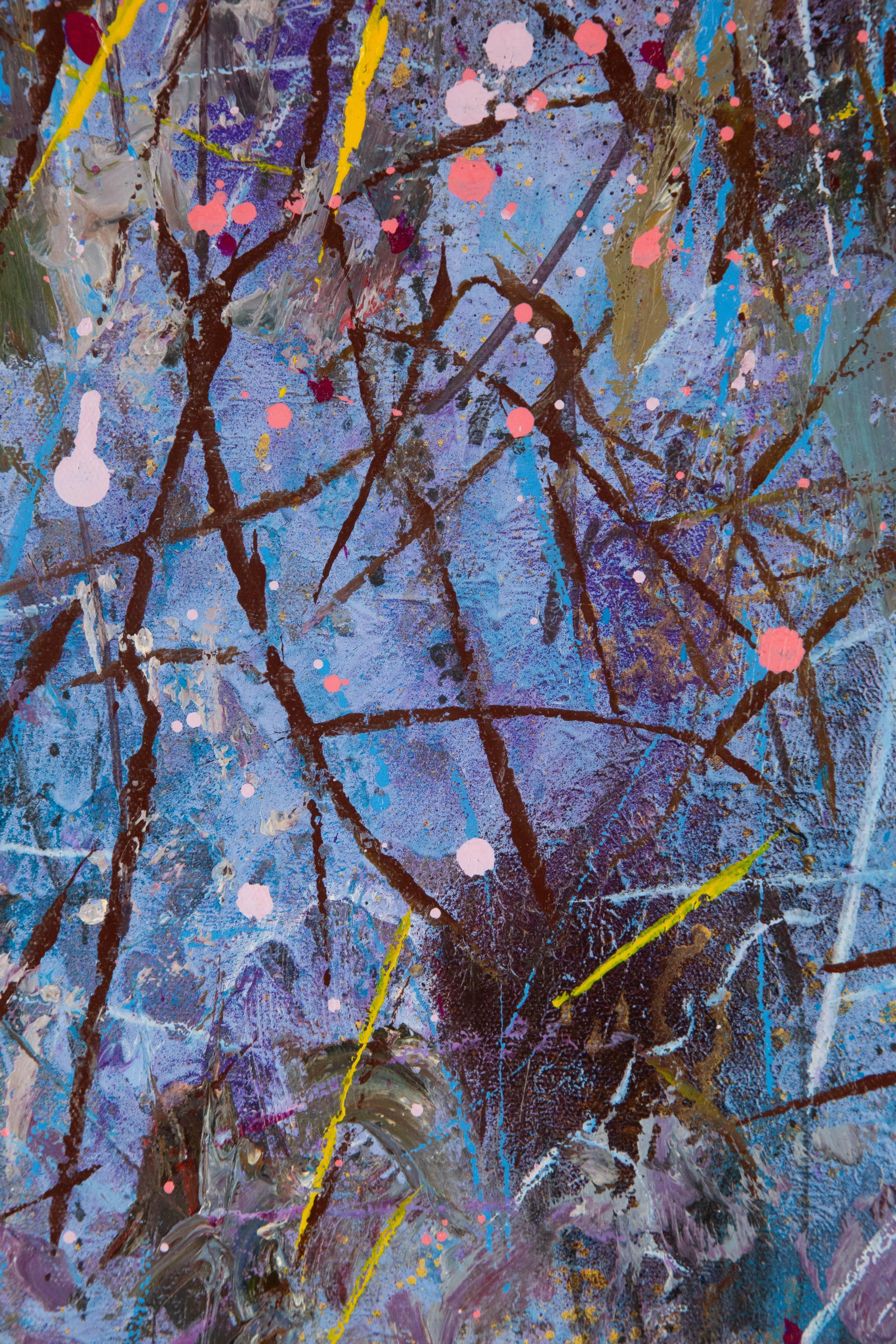 Guohua Meng Floral Original Mixed Media 