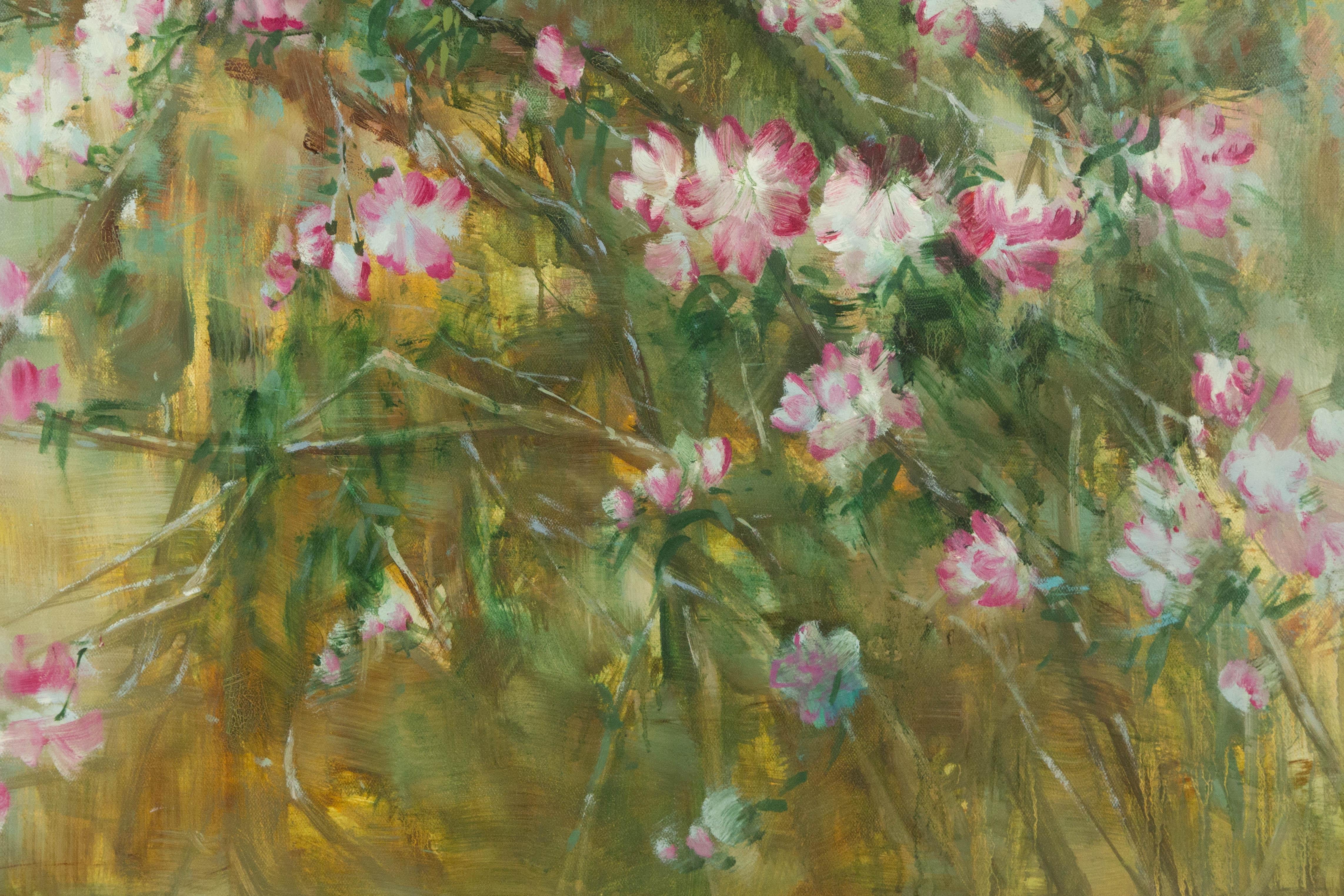 Guojun Zhang Floral Original Öl auf Leinwand 