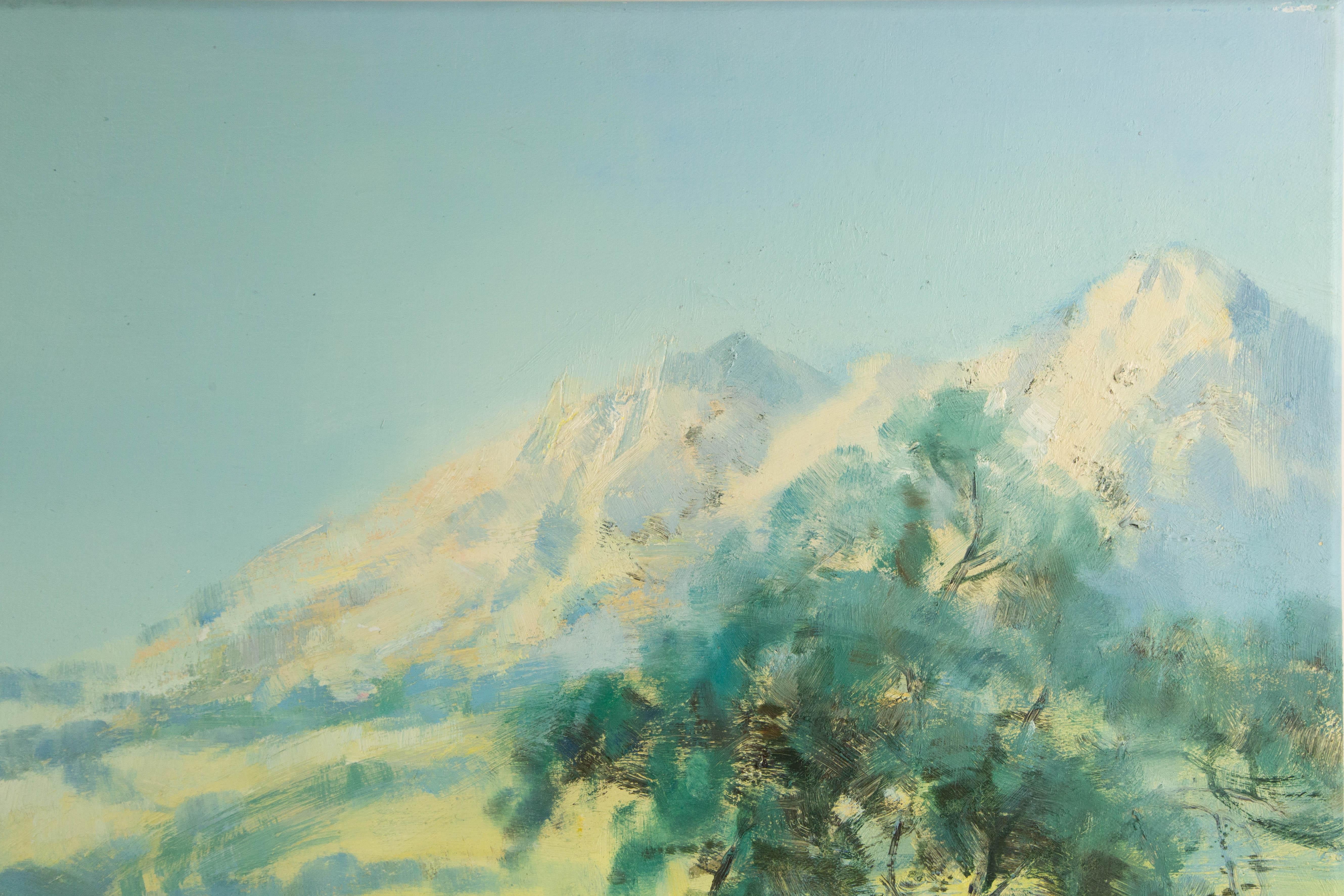 Guojun Zhang Landscape Original Oil On Canvas 