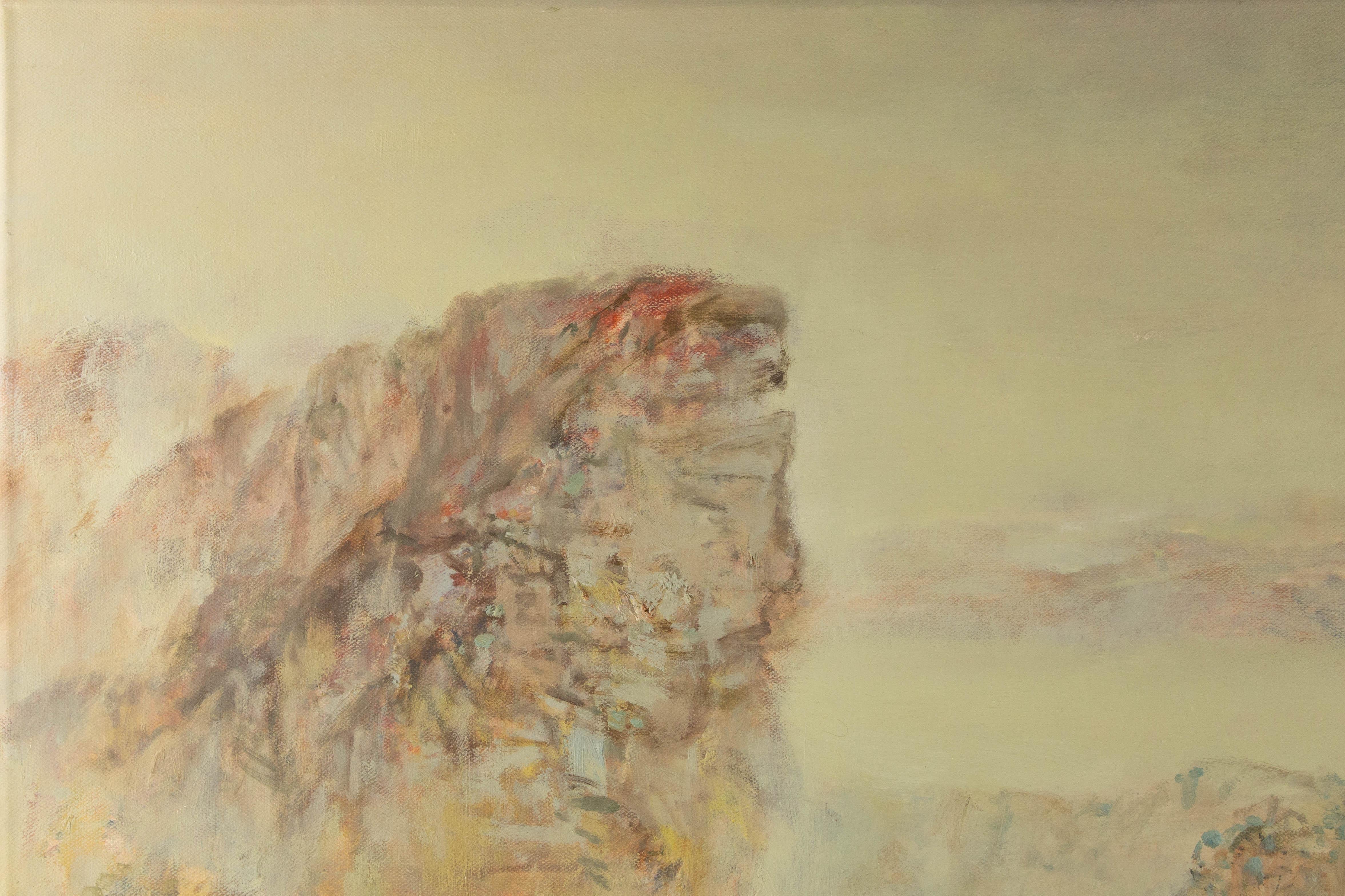 Guojun Zhang Paisaje Óleo original sobre lienzo 