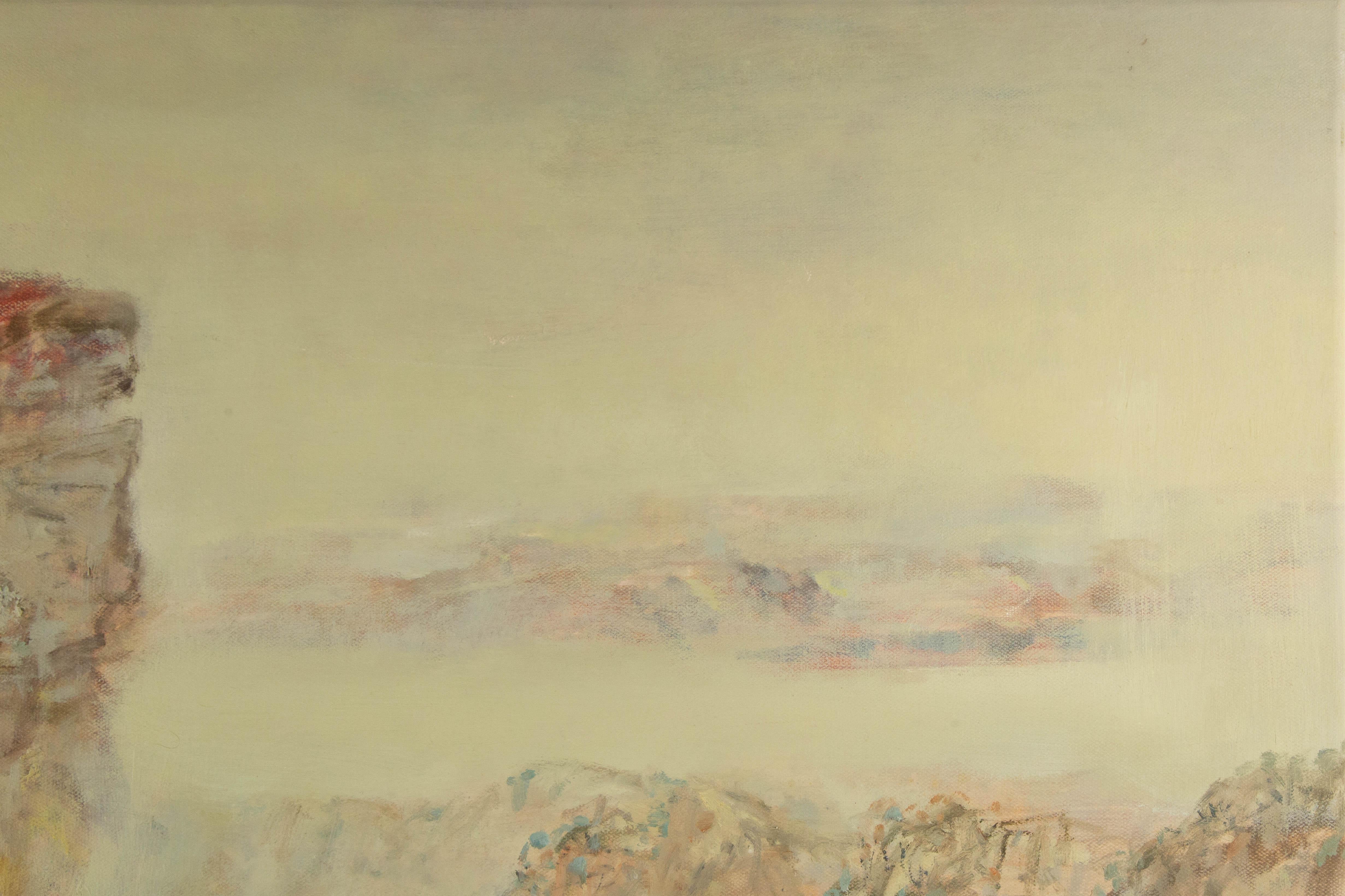 Guojun Zhang Paisaje Óleo original sobre lienzo 