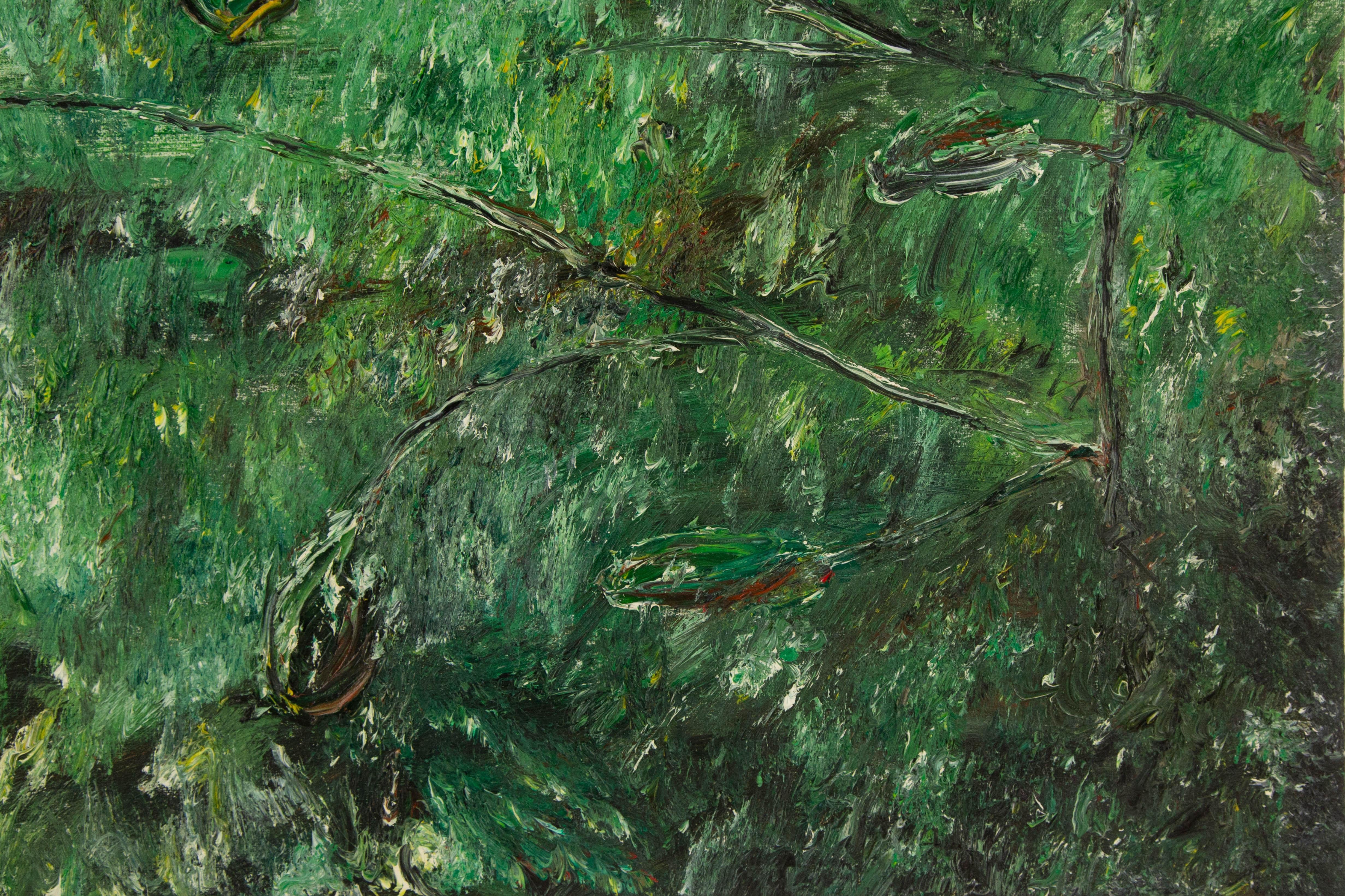 Guoqiang Nin Landschaft Original Öl auf Leinwand 