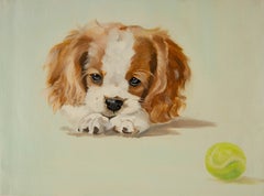 Guoqiang Ning Animal Pintura al óleo original "Esperarte"