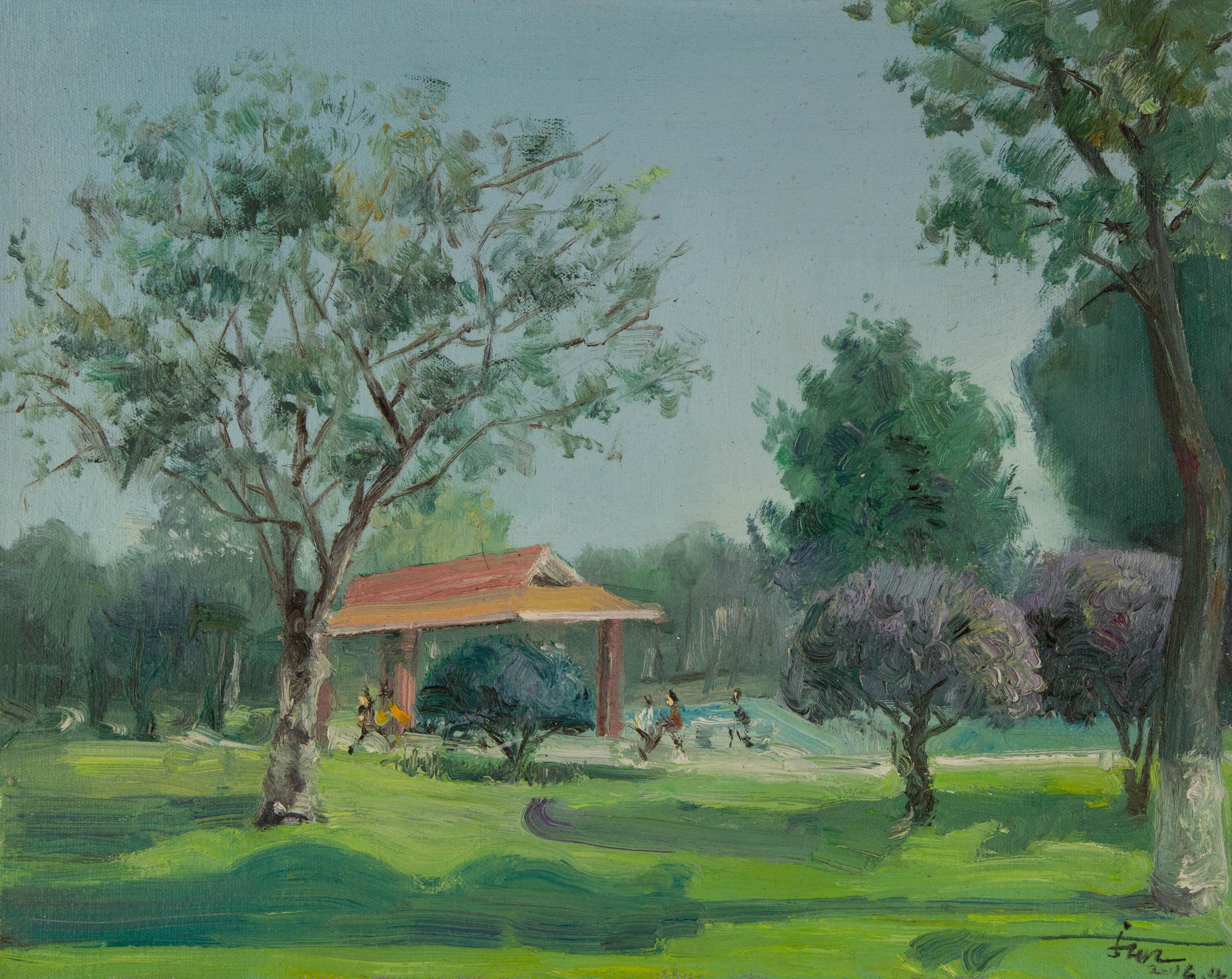 Titre : Un coin du parc II
Médium : Huile sur toile
Taille : 15.5 x 19 pouces
Cadre : Options d'encadrement disponibles !
Condit : Le tableau semble être en excellent état.
Note : Cette peinture n'est pas tendue
Année : 2016
Artistics : Guoqiang