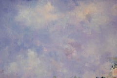 Guoqiang Ning Impressionist Original Oil On Canvas "Purple Rhythm"