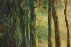 Guoqiang Ning Impressionist Original Oil Painting "Mountains - Light"