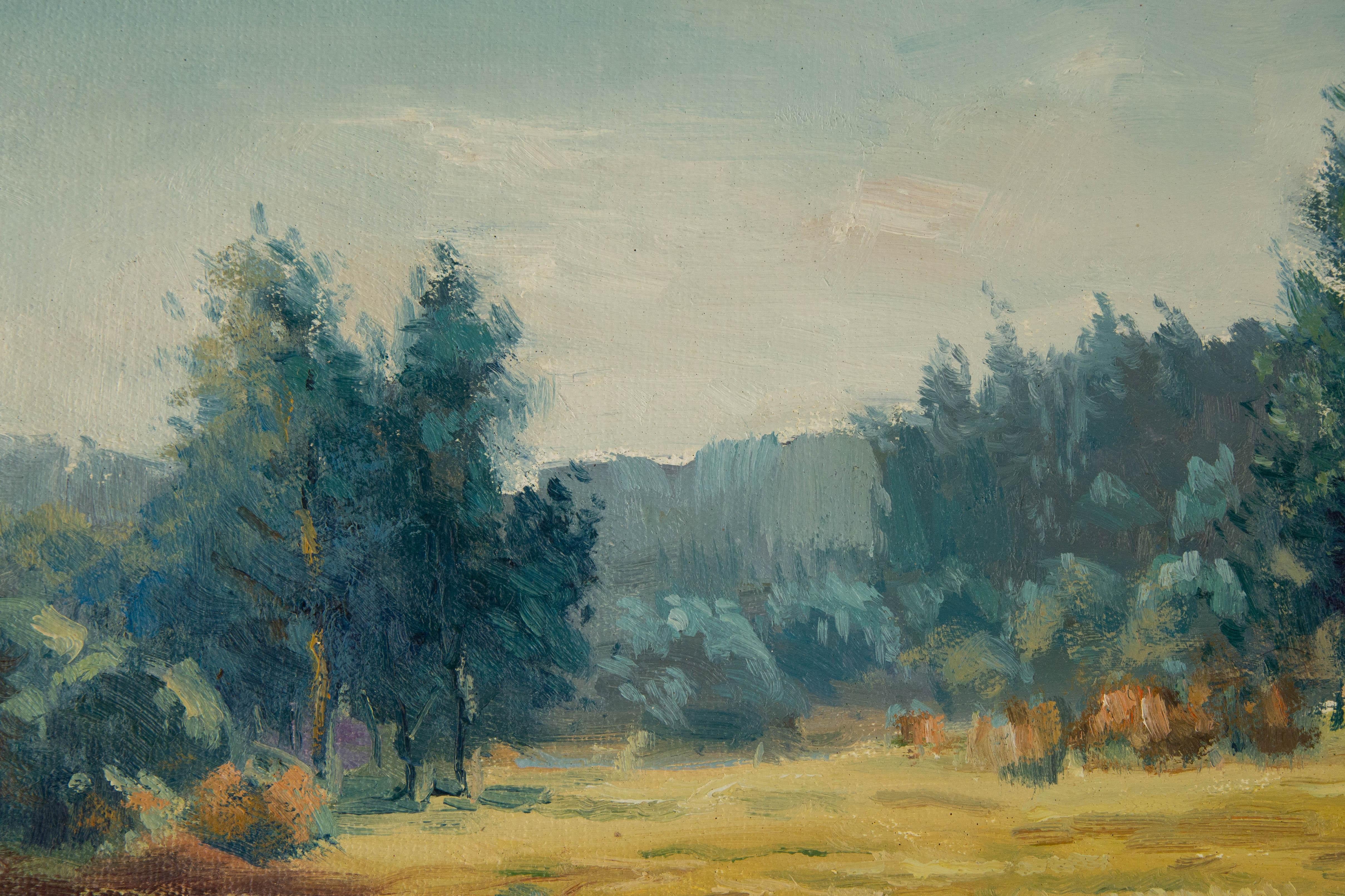Guoqiang Ning Landscape Original Oil On Canvas 