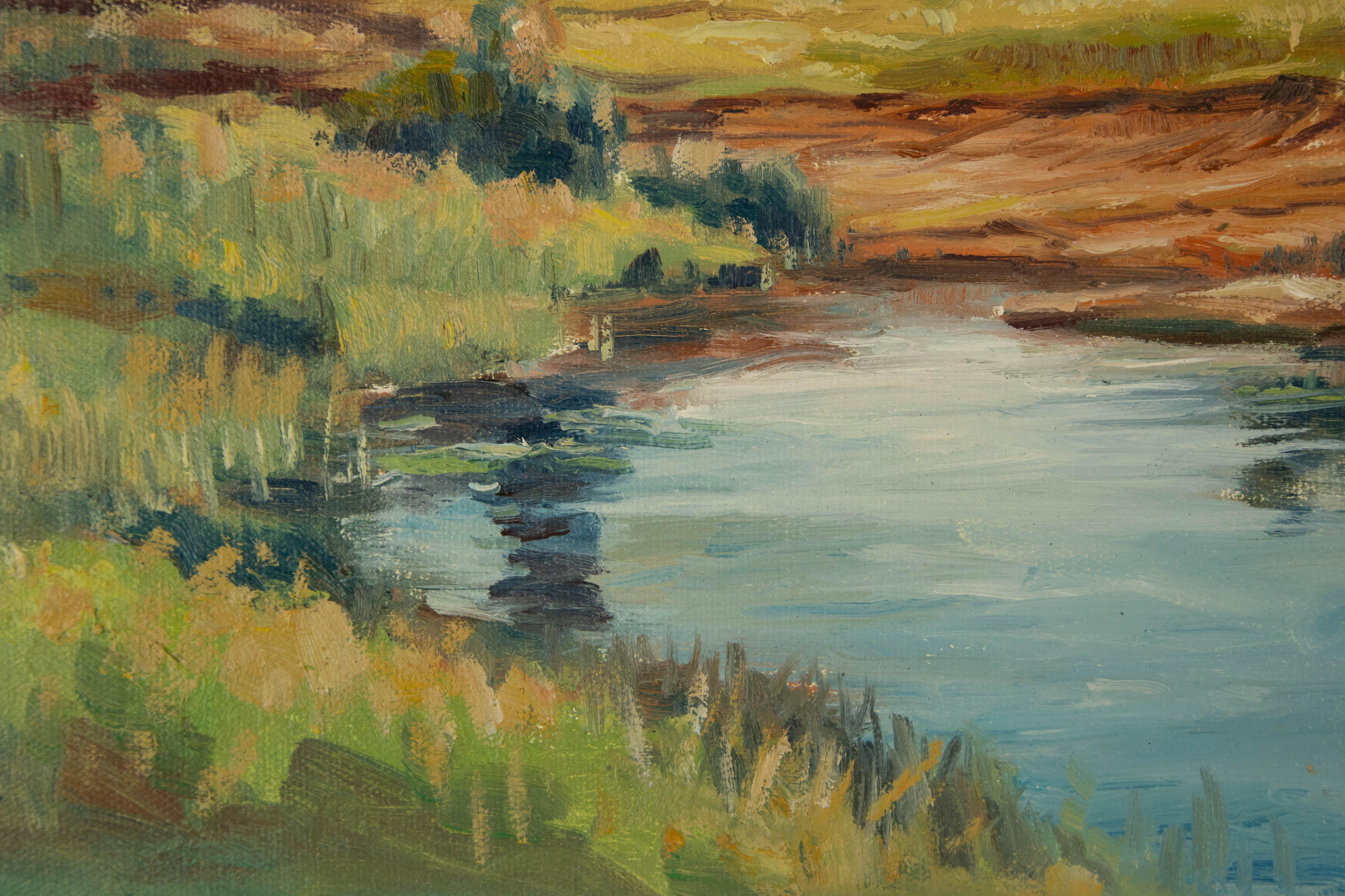 Guoqiang Ning Landscape Original Oil On Canvas 