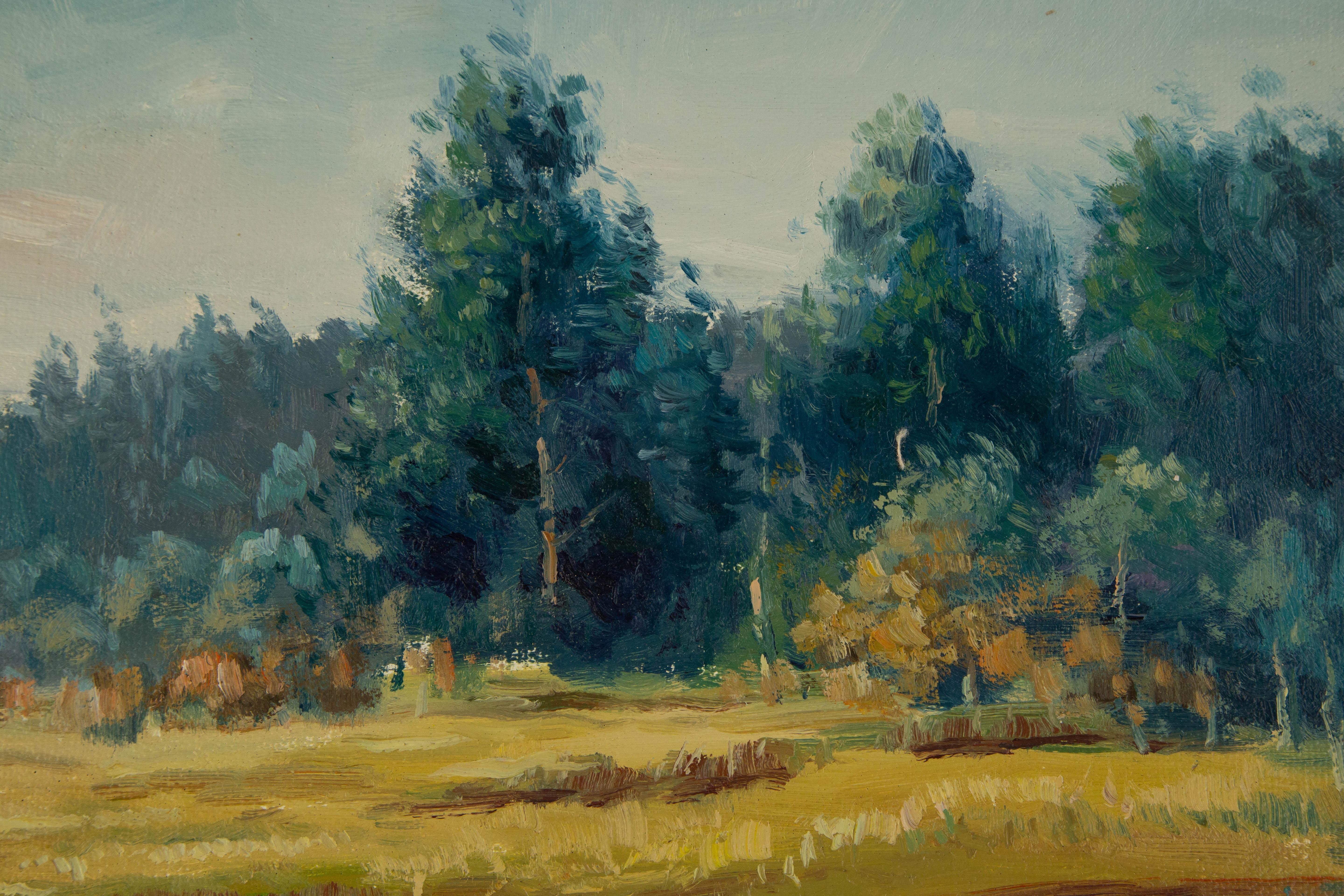 Guoqiang Ning Landscape Original Oil On Canvas 