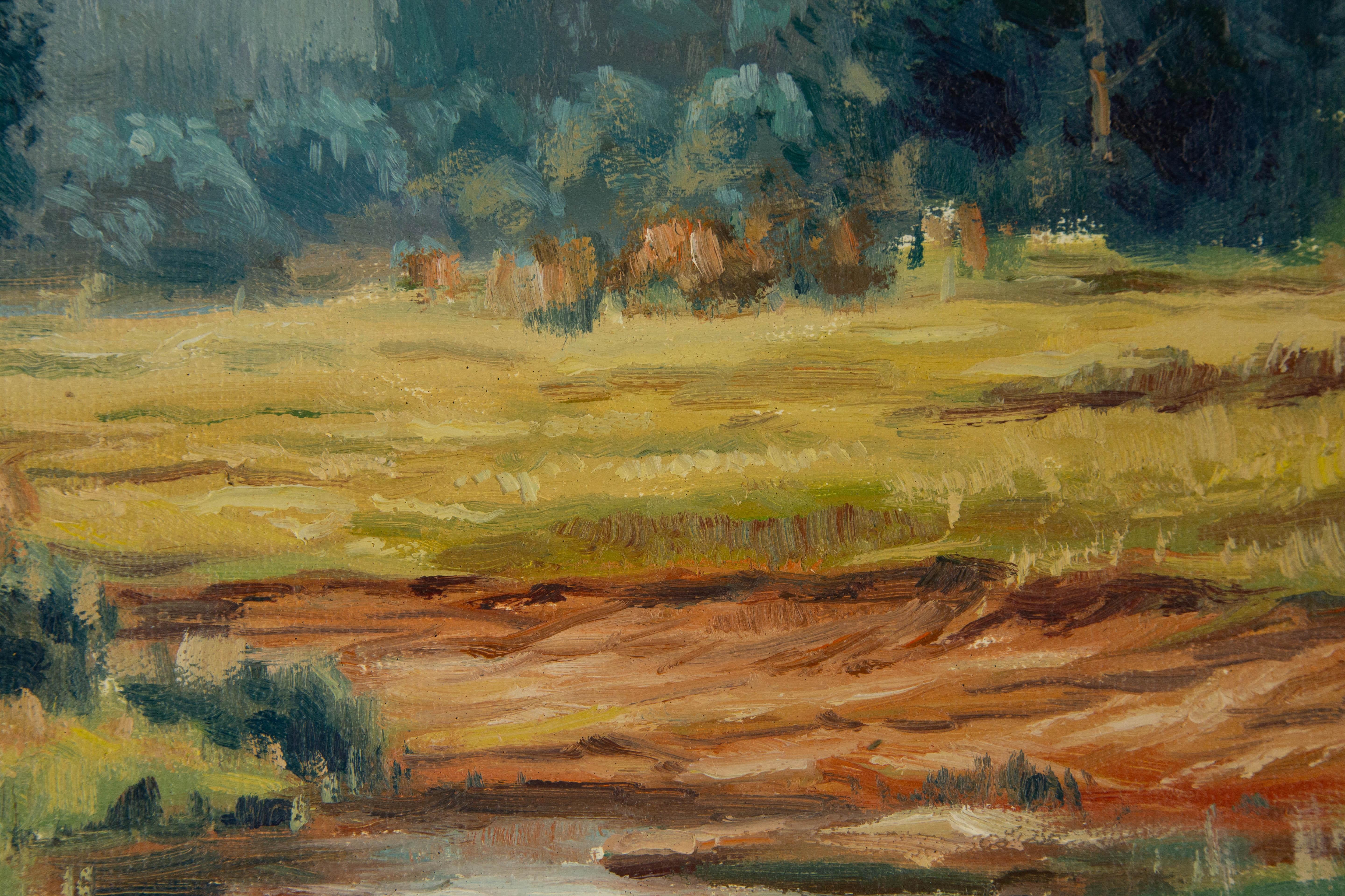 Guoqiang Ning Landscape Original Oil On Canvas 