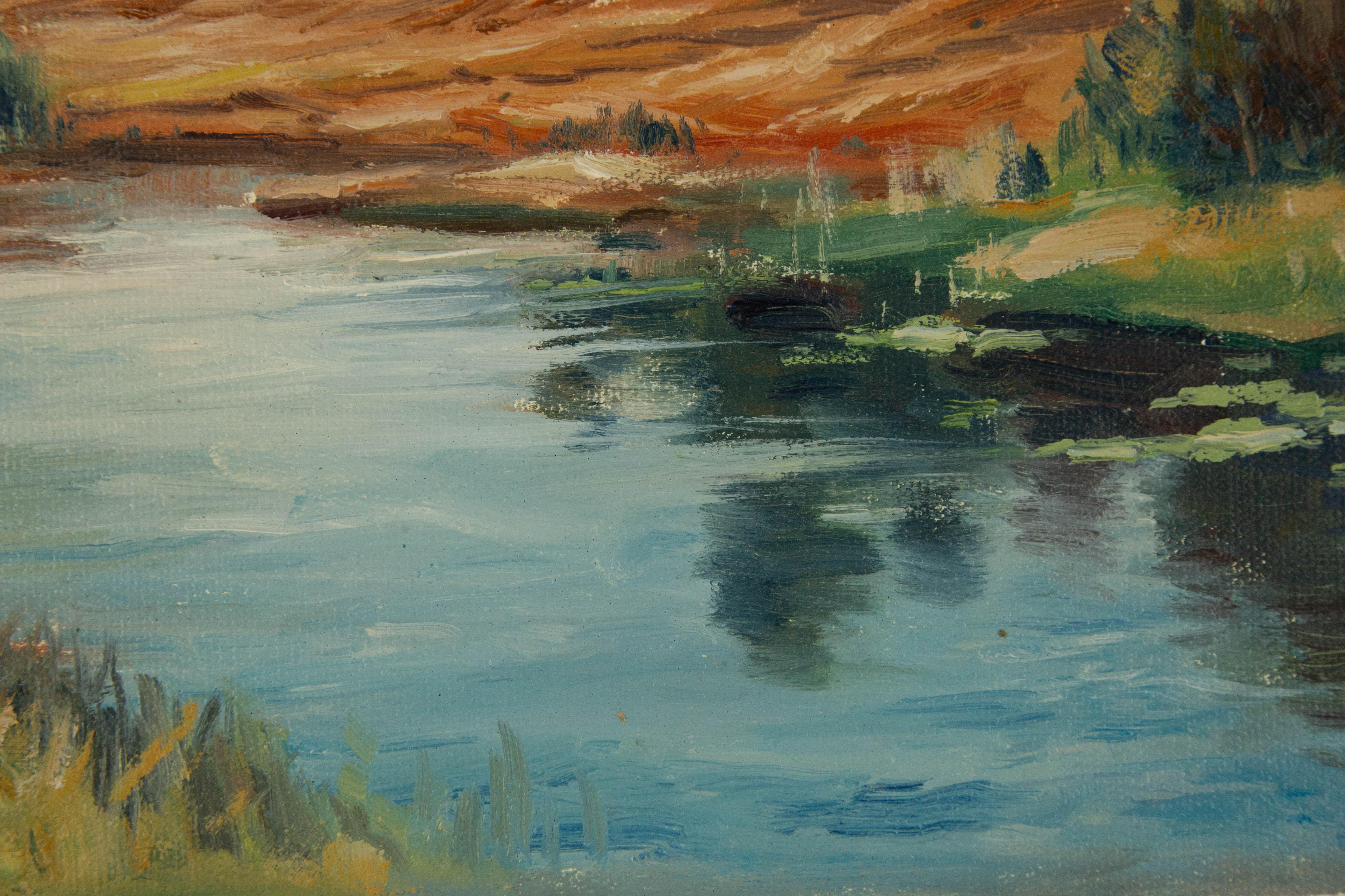 Guoqiang Ning Landscape Original Oil On Canvas 