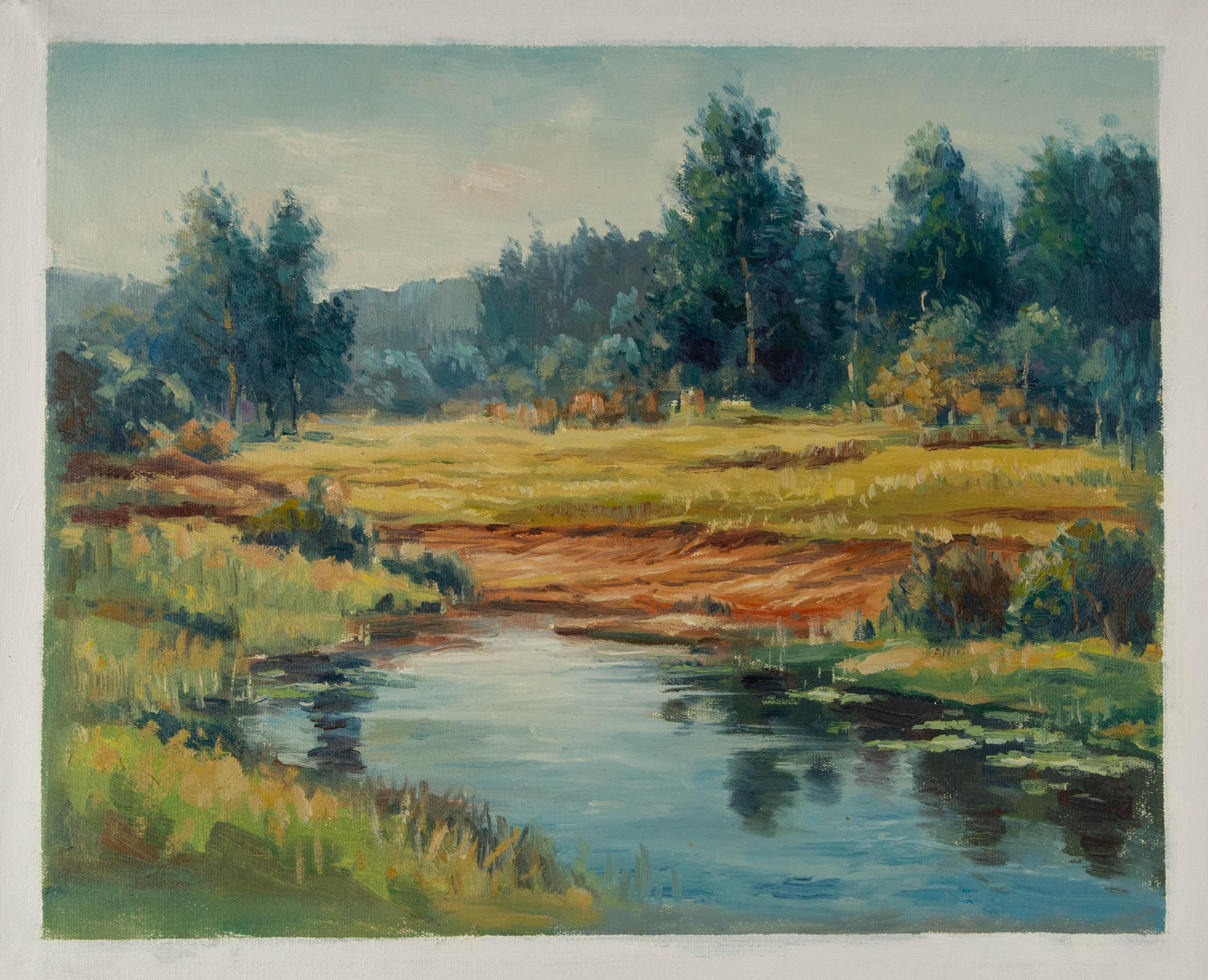 Guoqiang Ning Landscape Original Oil On Canvas 