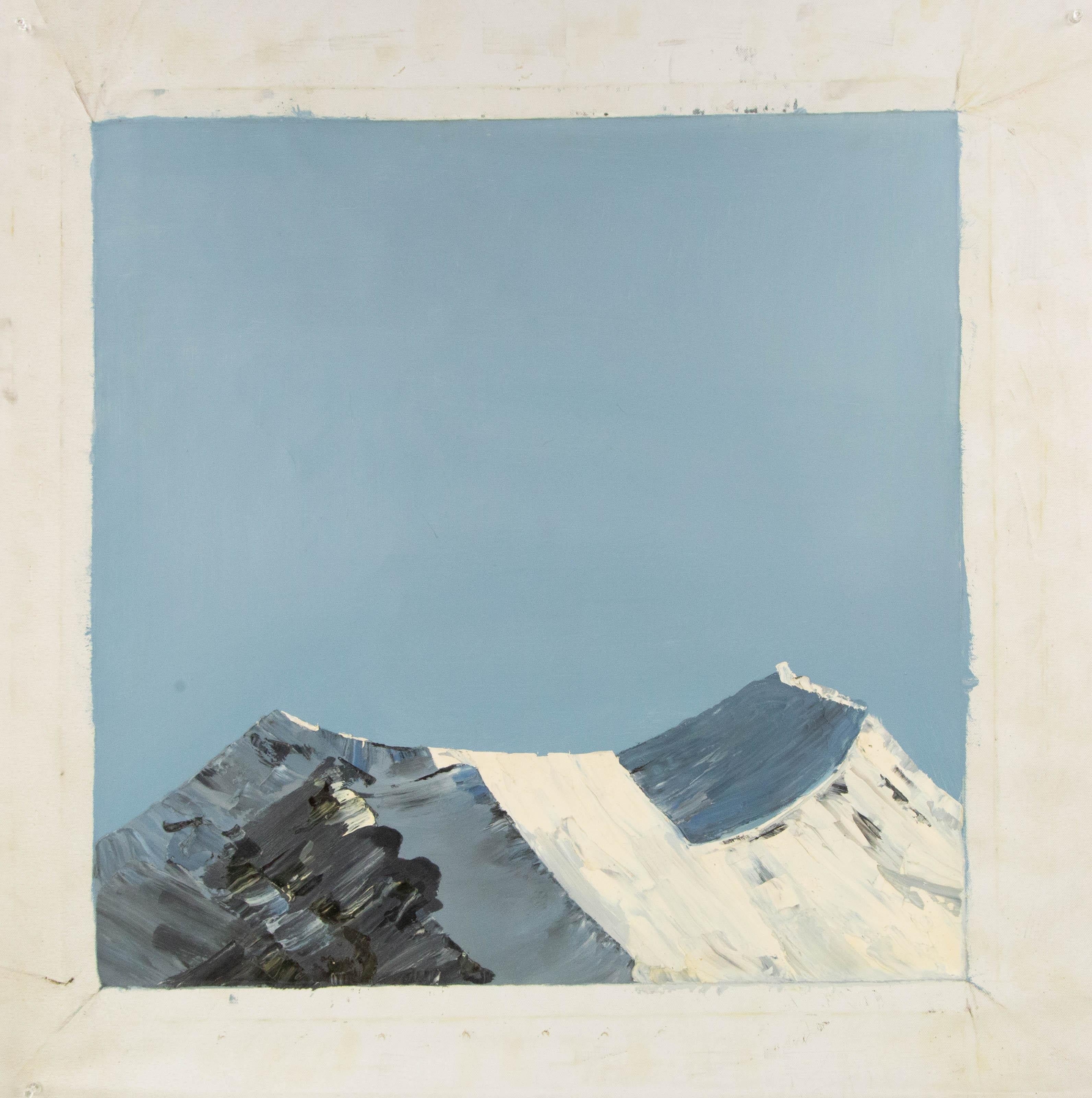 Guoqiang Ning Landschaft, Original, Ölgemälde auf Leinwand, „Schnow Mountain“ im Angebot 7