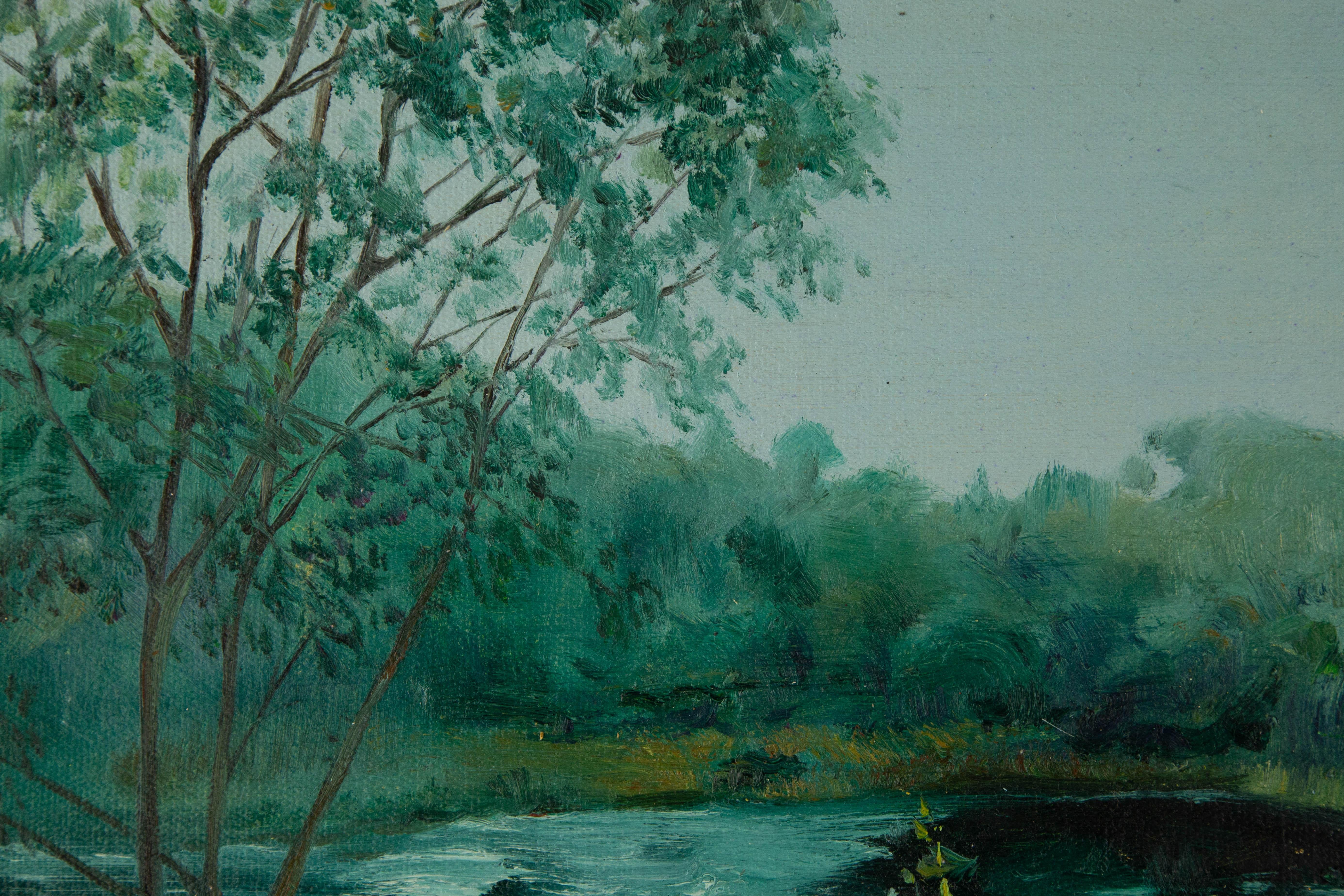 Guoqiang Ning Landschaft Original Ölgemälde 